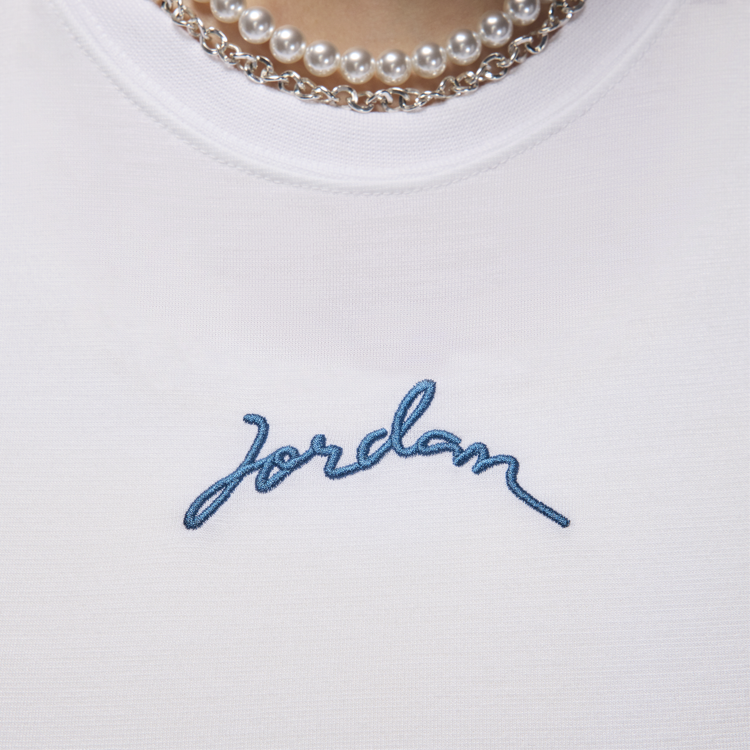 Jordan aansluitend kort T-shirt voor dames Wit