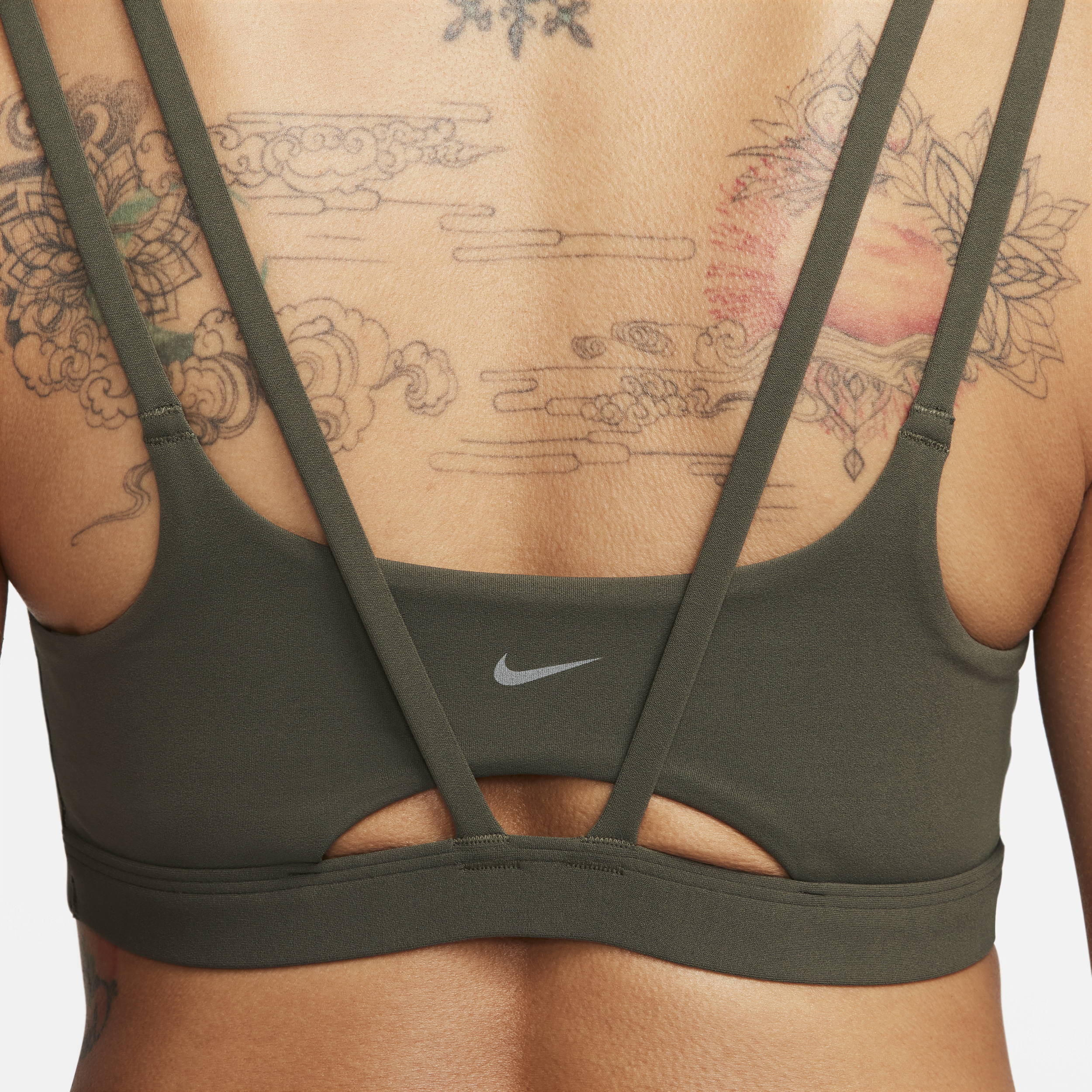 Nike Zenvy Strappy sport-bh met vulling en lichte ondersteuning Groen