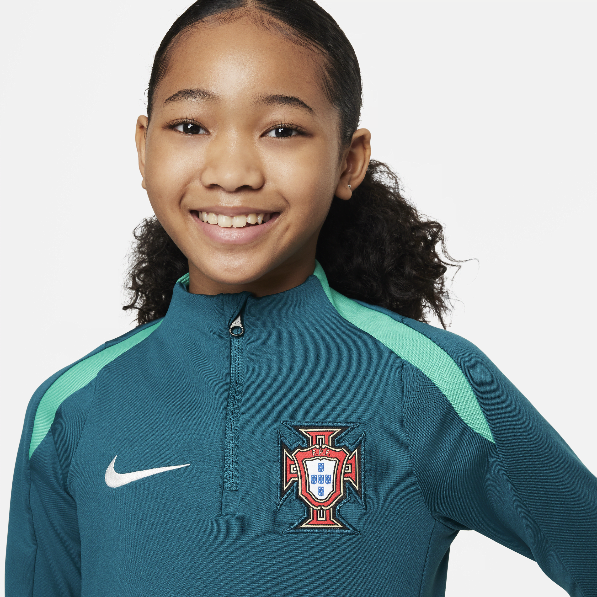 Nike Portugal Strike Dri-FIT voetbaltrainingstop voor kids Groen
