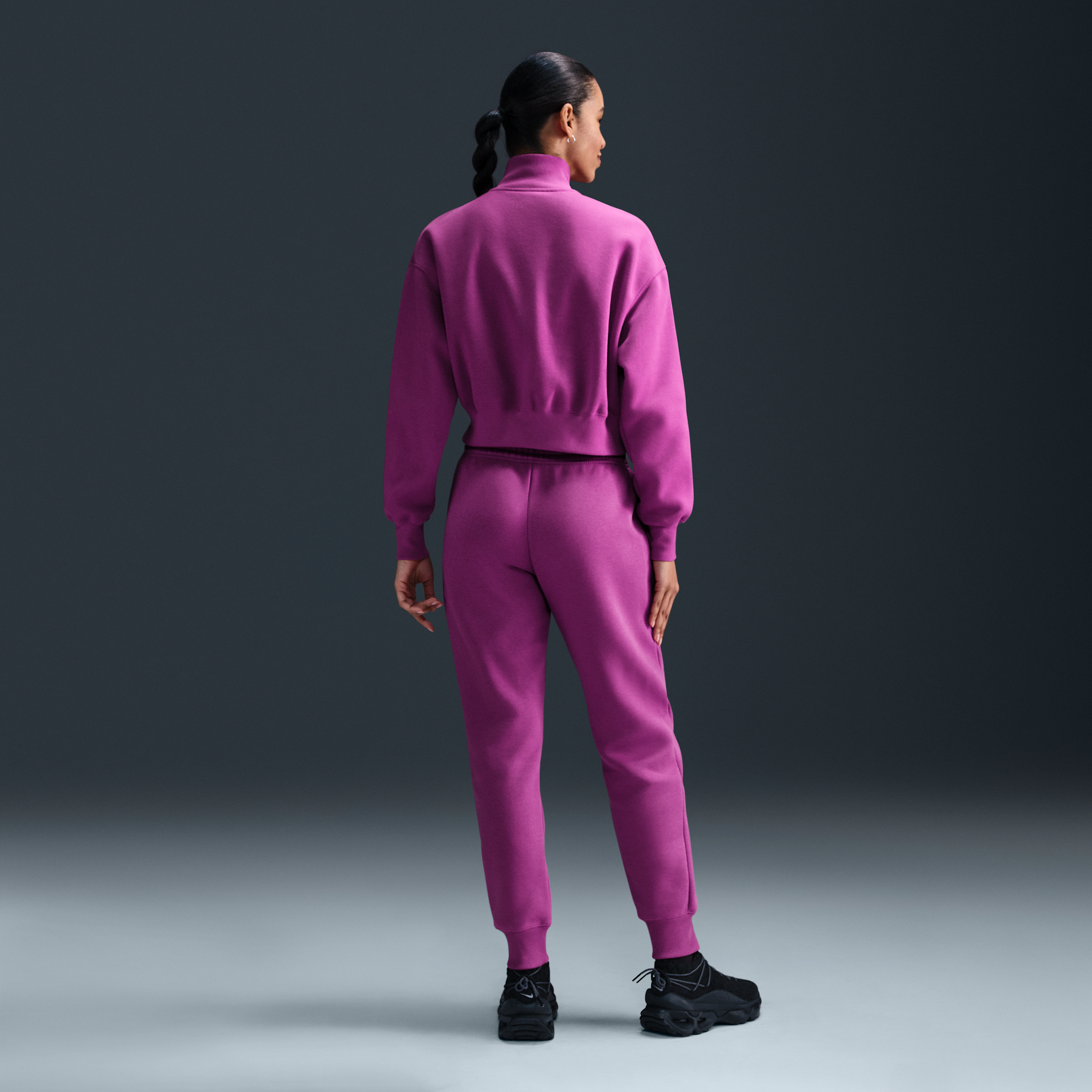 Pantalon de survêtement taille mi-haute Nike Sportswear Phoenix Fleece pour femme - Pourpre