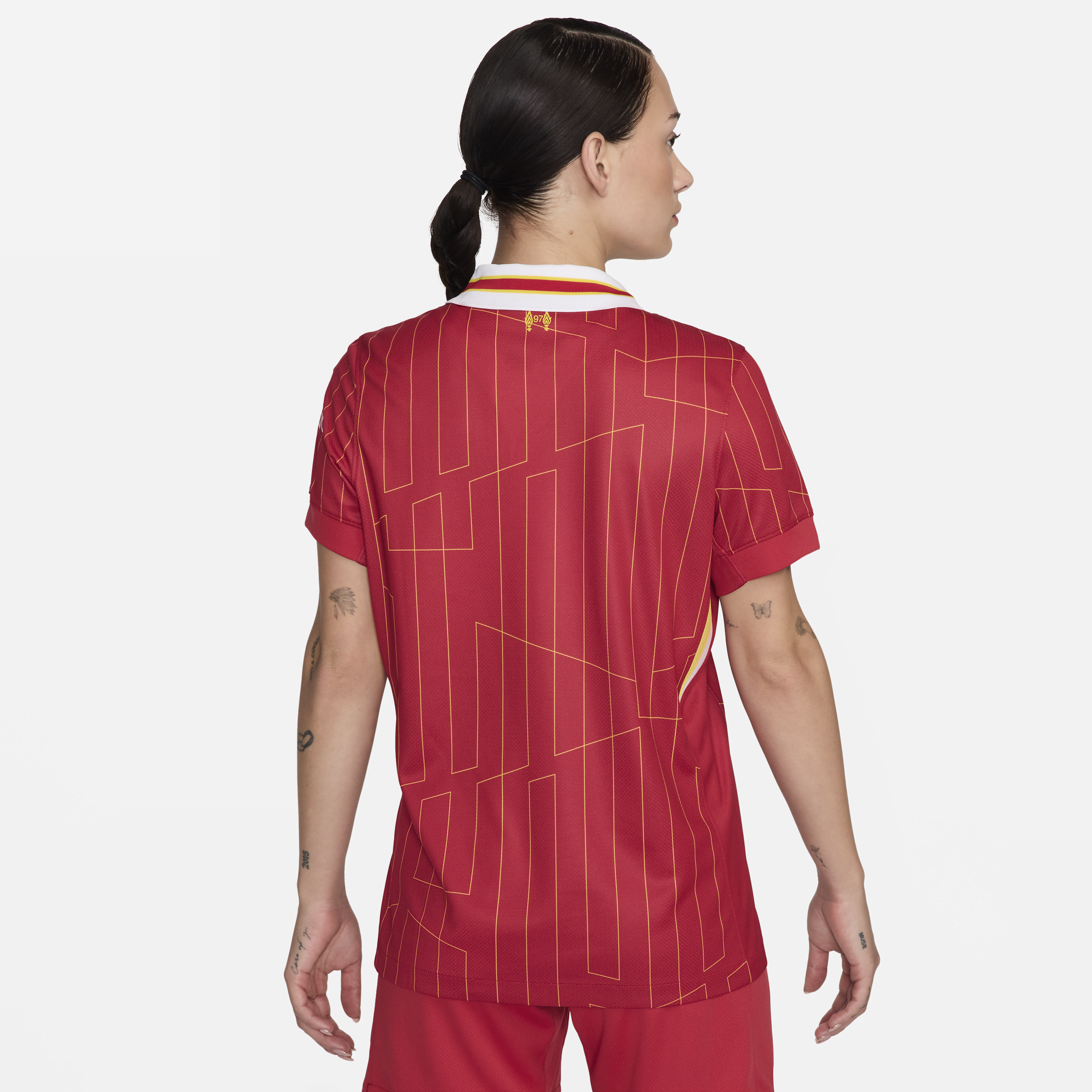 Nike Liverpool FC 2024 Stadium Thuis Dri-FIT replica voetbalshirt voor dames Rood