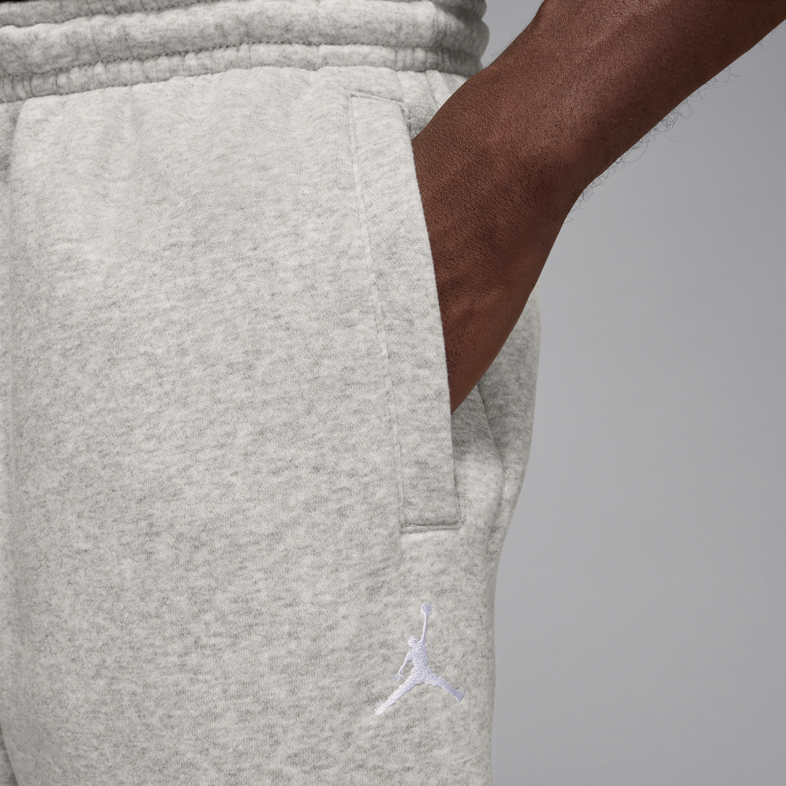 Thumbnail - Jordan Brooklyn Fleece Oversize-Hose mit offenem Saum (Herren) - Grau