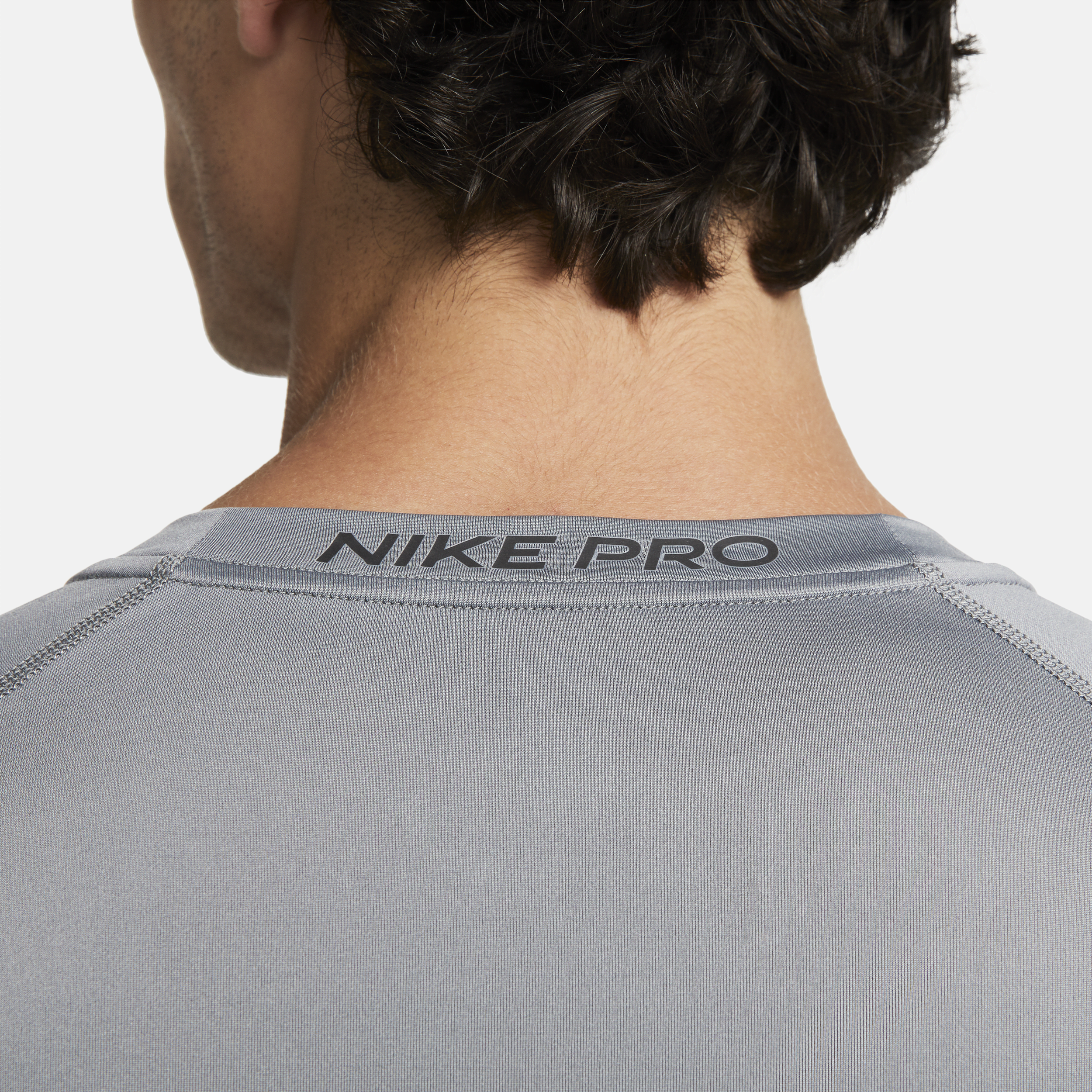 Haut de fitness ajusté à manches longues Dri-FIT Nike Pro pour homme - Gris