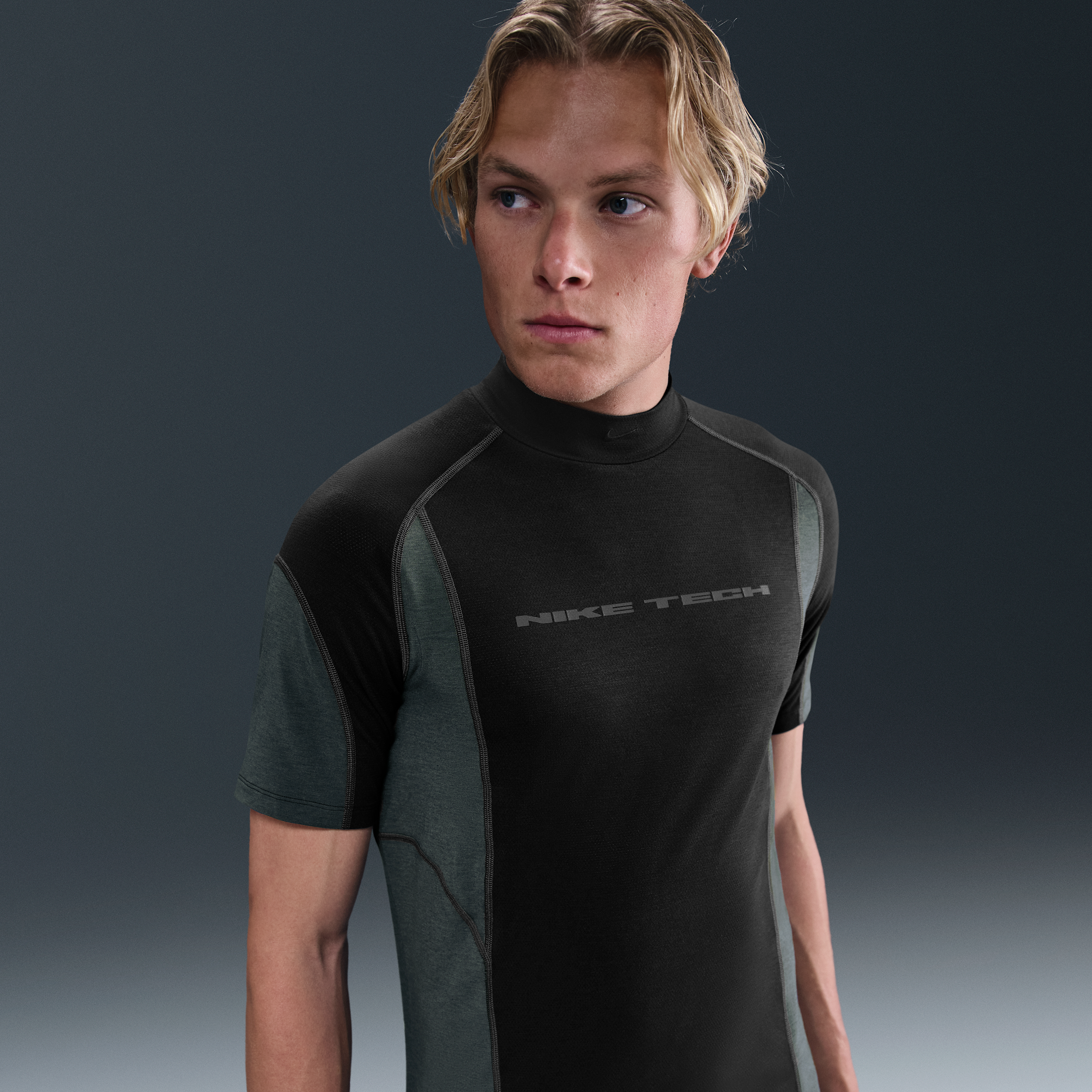 Thumbnail - Nike Tech Dri-FIT Kurzarm-Funktionsunterwäsche (Herren) - Schwarz