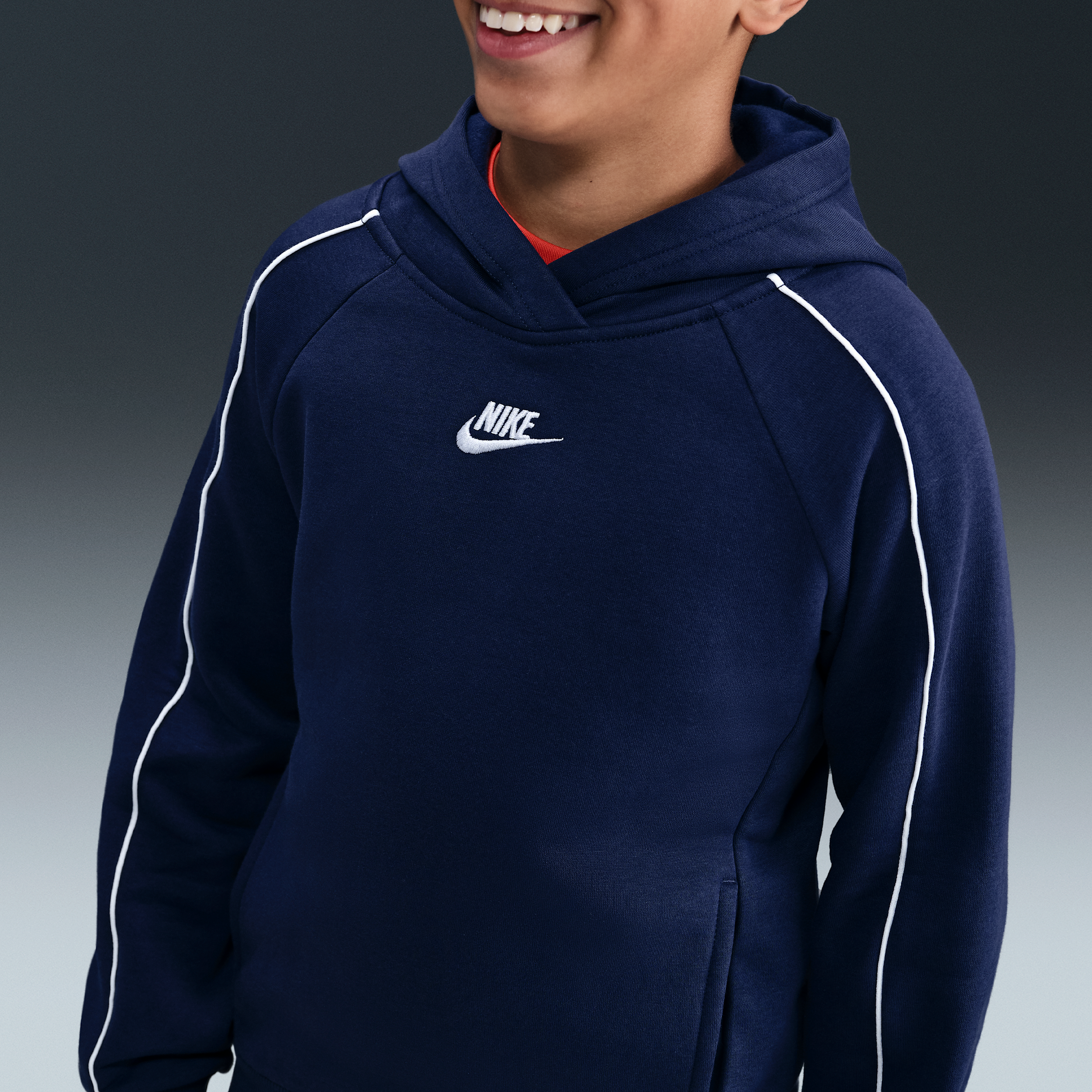 Thumbnail - Nike Sportswear Club Fleece Trainingsanzug mit Kapuze (ältere Kinder) - Blau