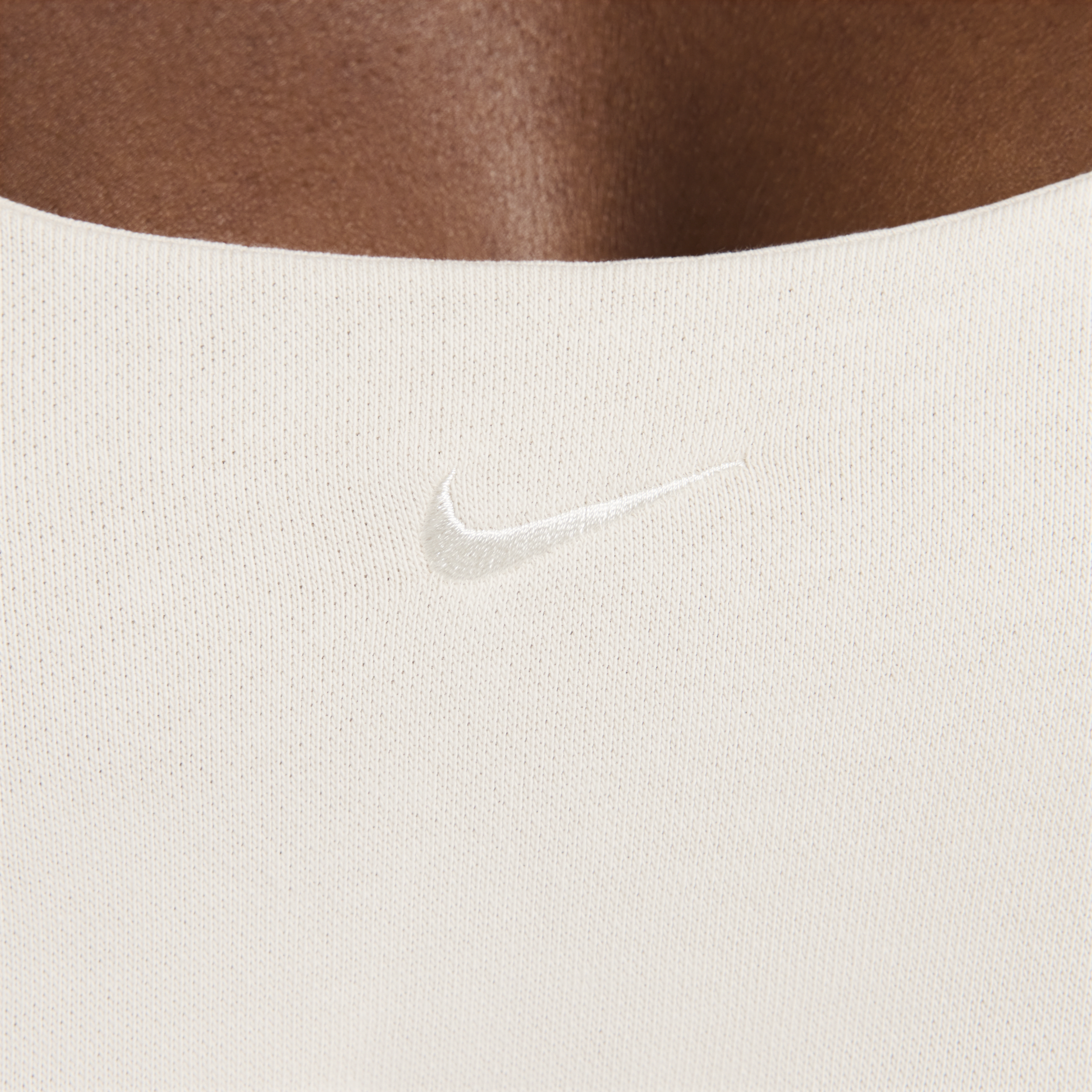 Nike Sportswear Chill Terry aansluitende korte tanktop van sweatstof voor dames Bruin