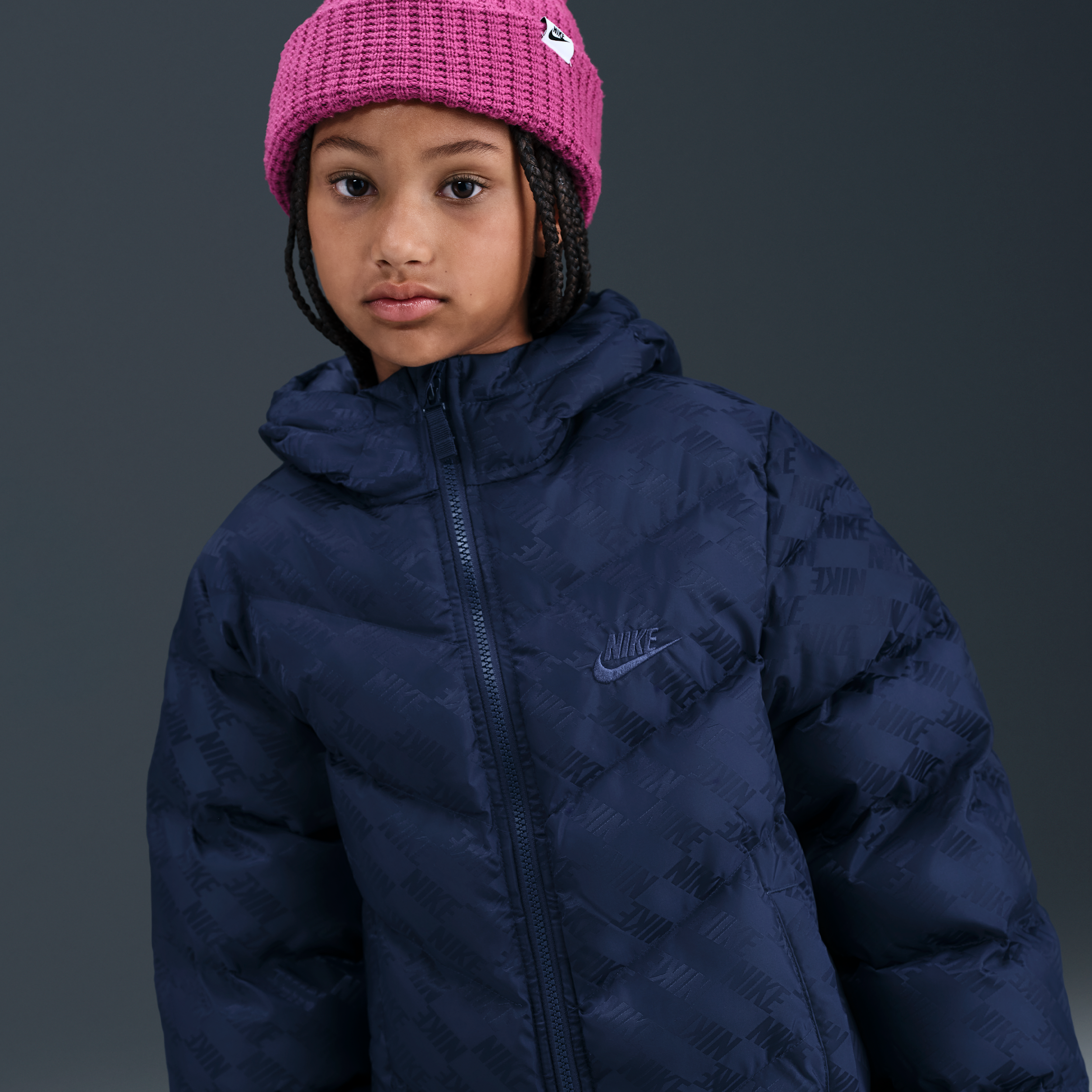 Thumbnail - Nike All Day Play Therma-FIT-Puffer-Jacke mit weiter Passform (ältere Kinder) - Blau