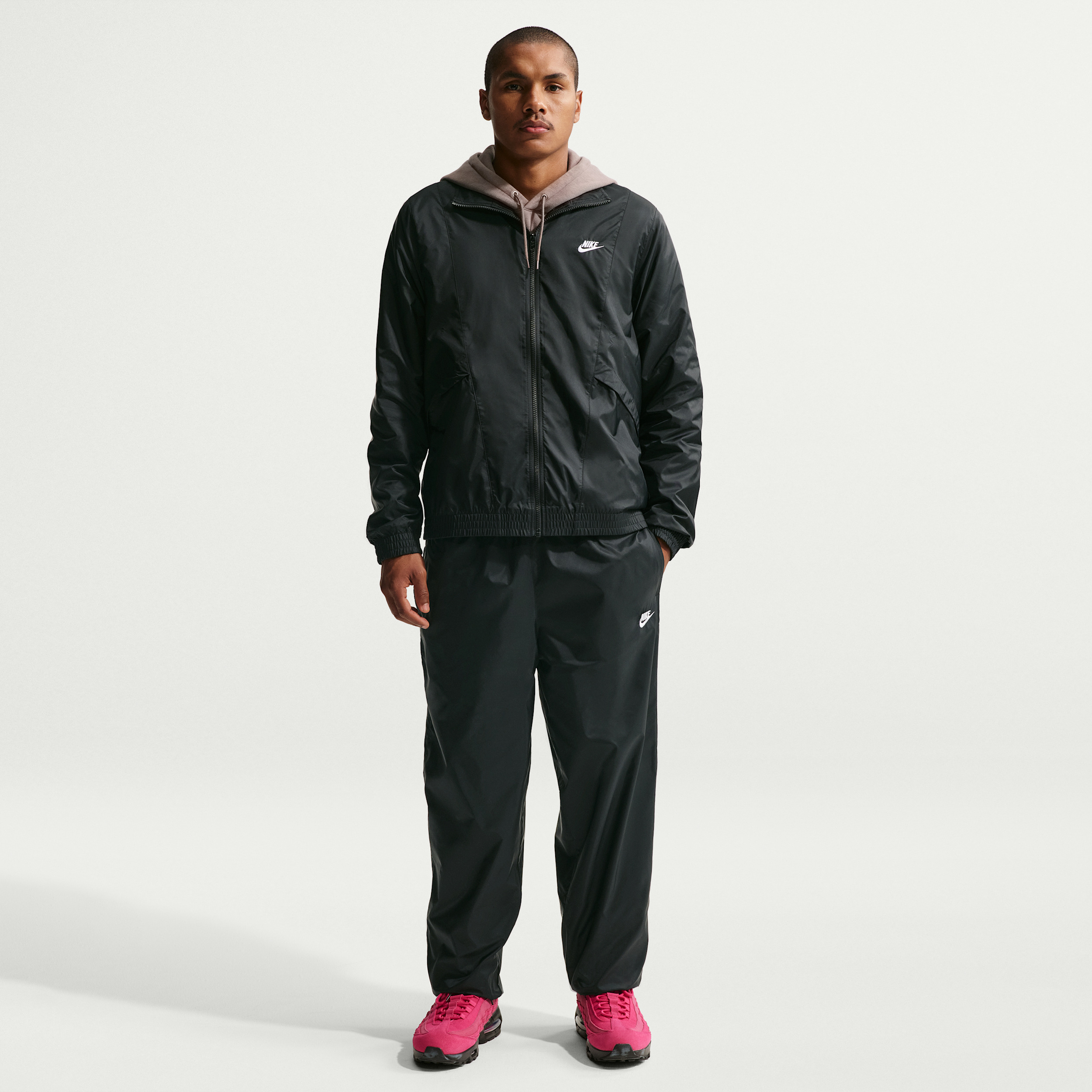 Thumbnail - Nike Club Web-Tracksuit (Herren) - Schwarz