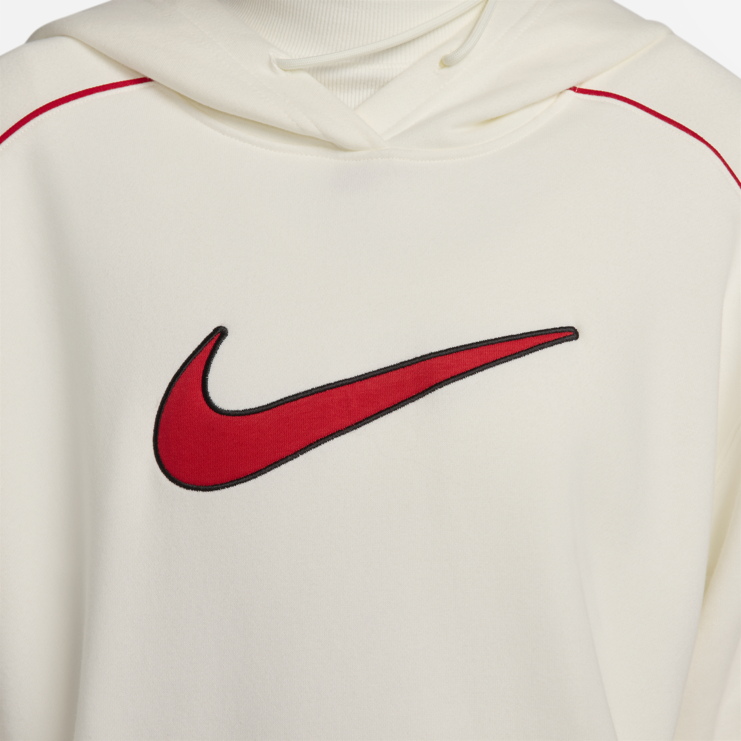 Nike Sportswear Oversized fleecehoodie voor dames Wit