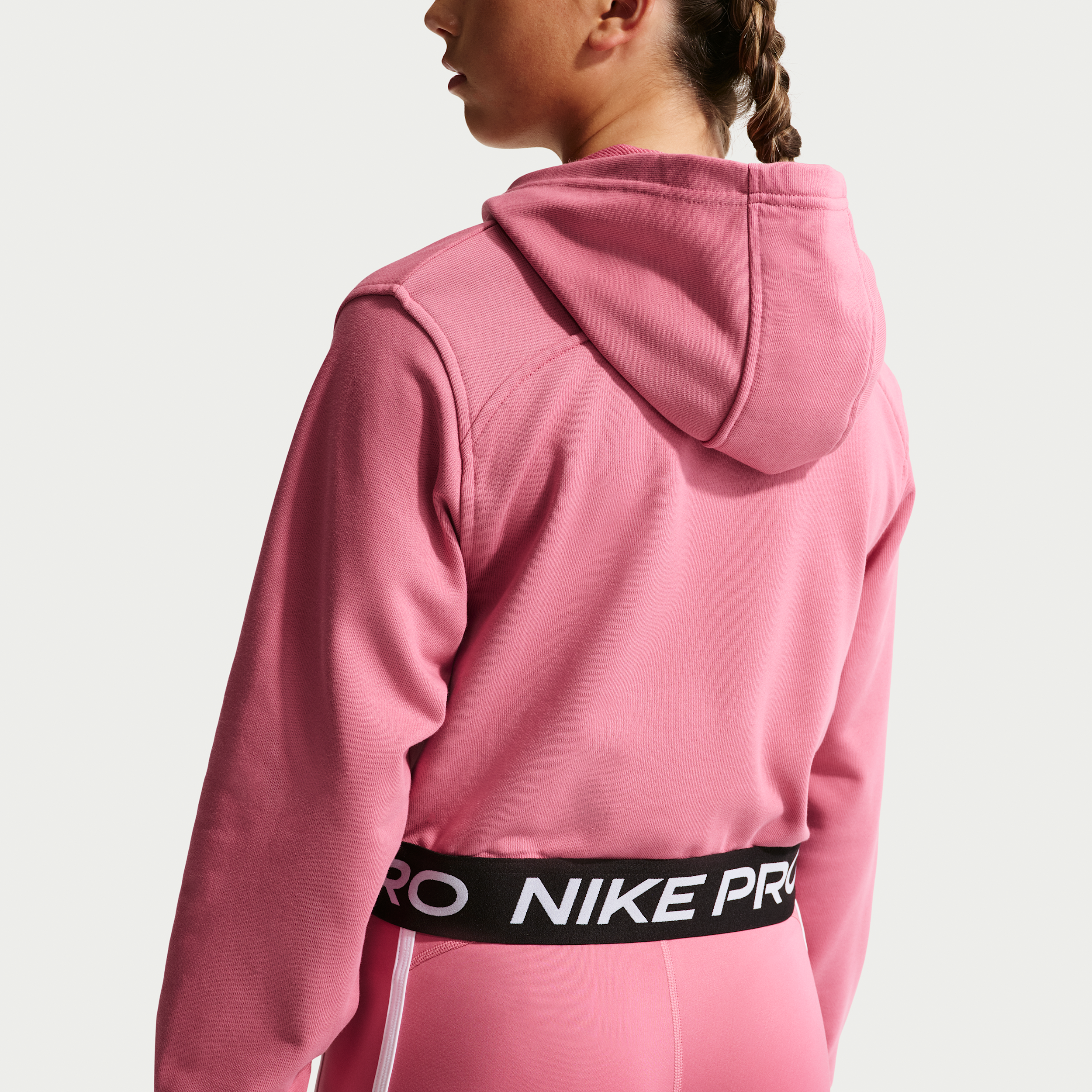 Thumbnail - Nike Pro Fleece Dri-FIT-Kapuzenjacke (ältere Kinder) (Mädchen) - Pink