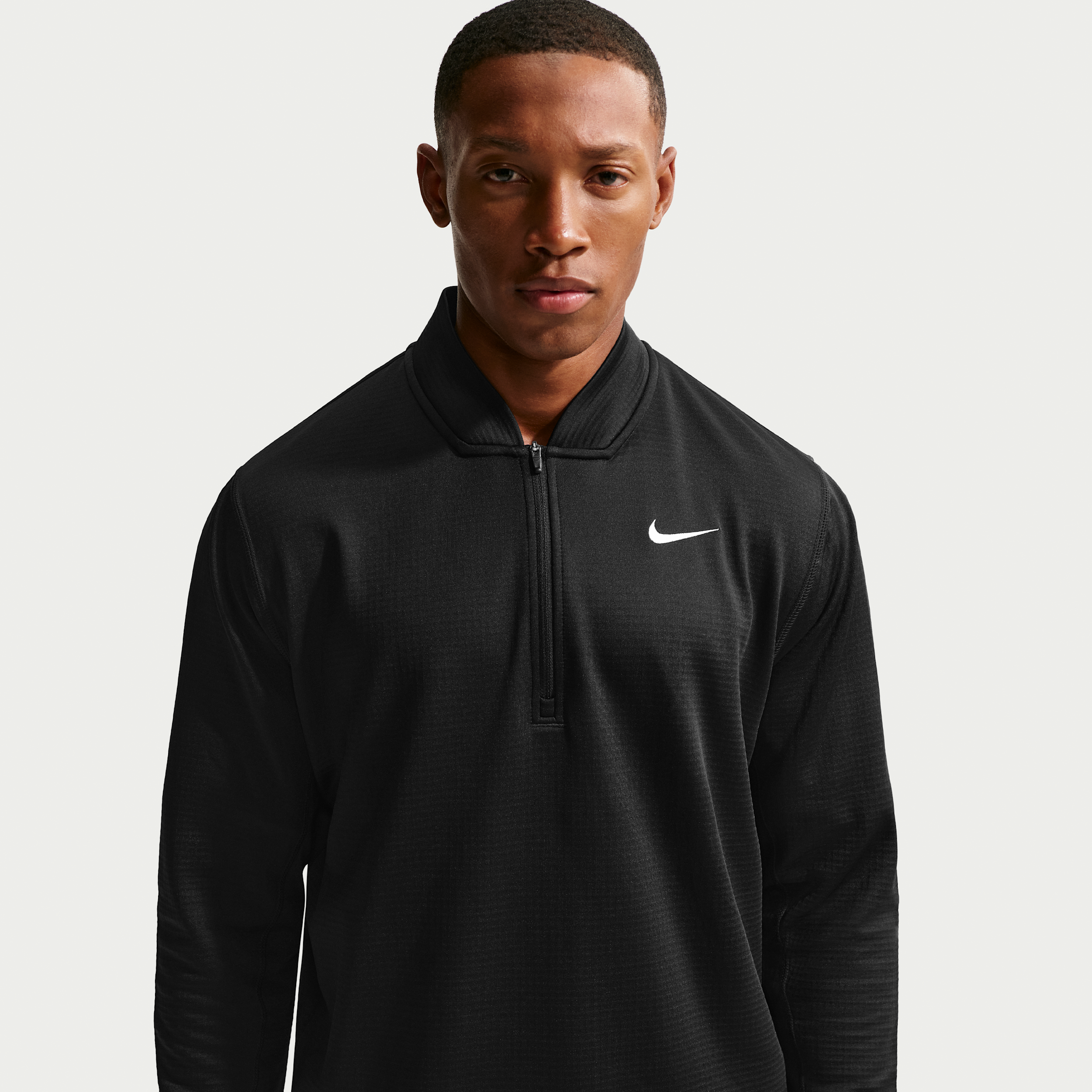 Nike Velocity Men’s Therma-FIT 1/2-Zip Golf Top – Black – Polyester/Elastane Nike Velocity Men’s Therma-FIT 1/2-Zip Golf Top – Black – Polyester/Elastane