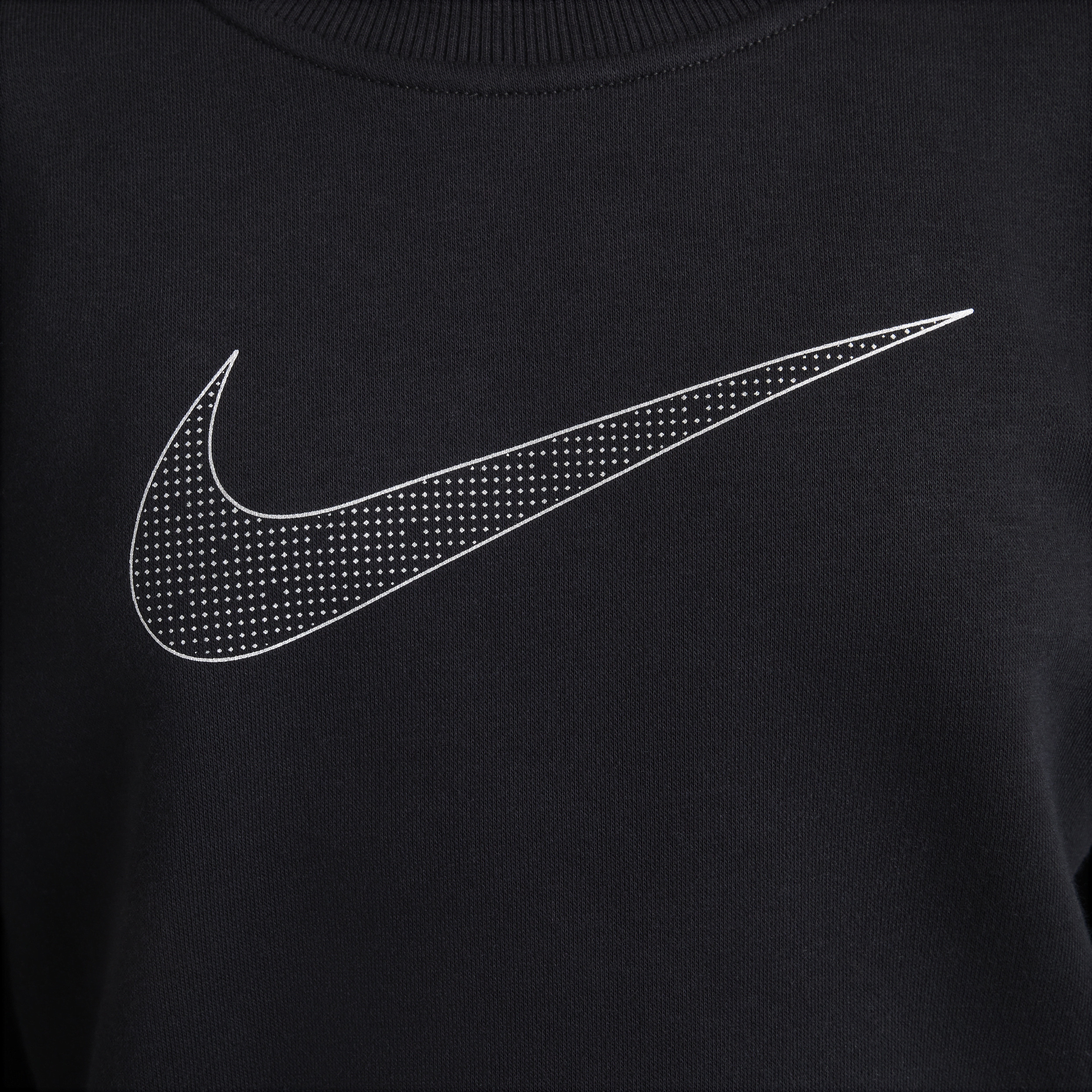 Sweat oversize Nike Sportswear Club Fleece pour ado (fille) - Noir