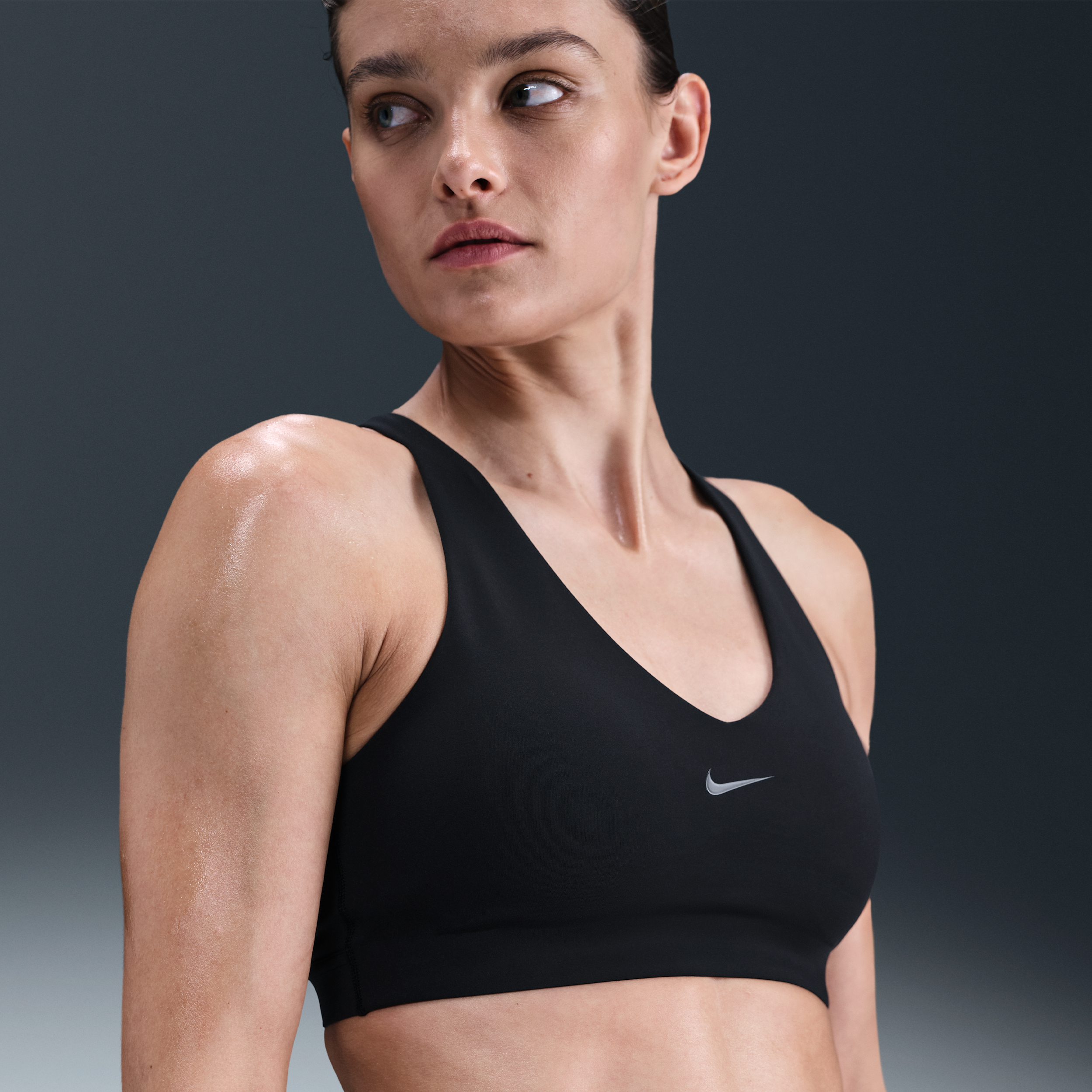 Nike Universa Women's Medium-Support Padded Sport Bra - Black