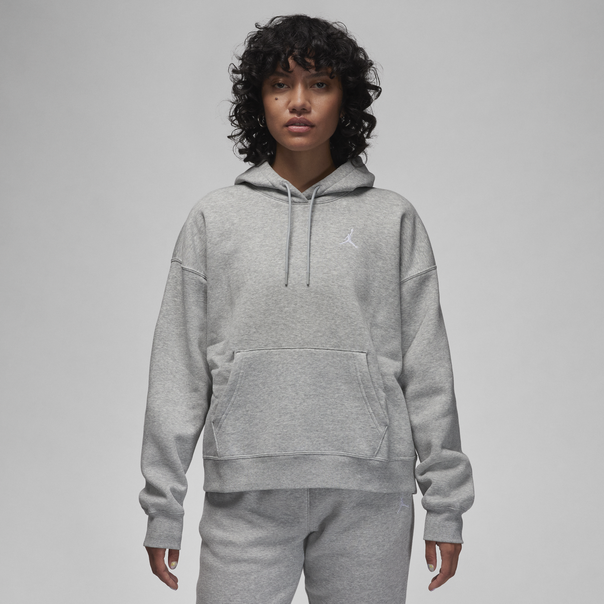 Sweat à capuche Jordan Brooklyn Fleece pour femme - Gris