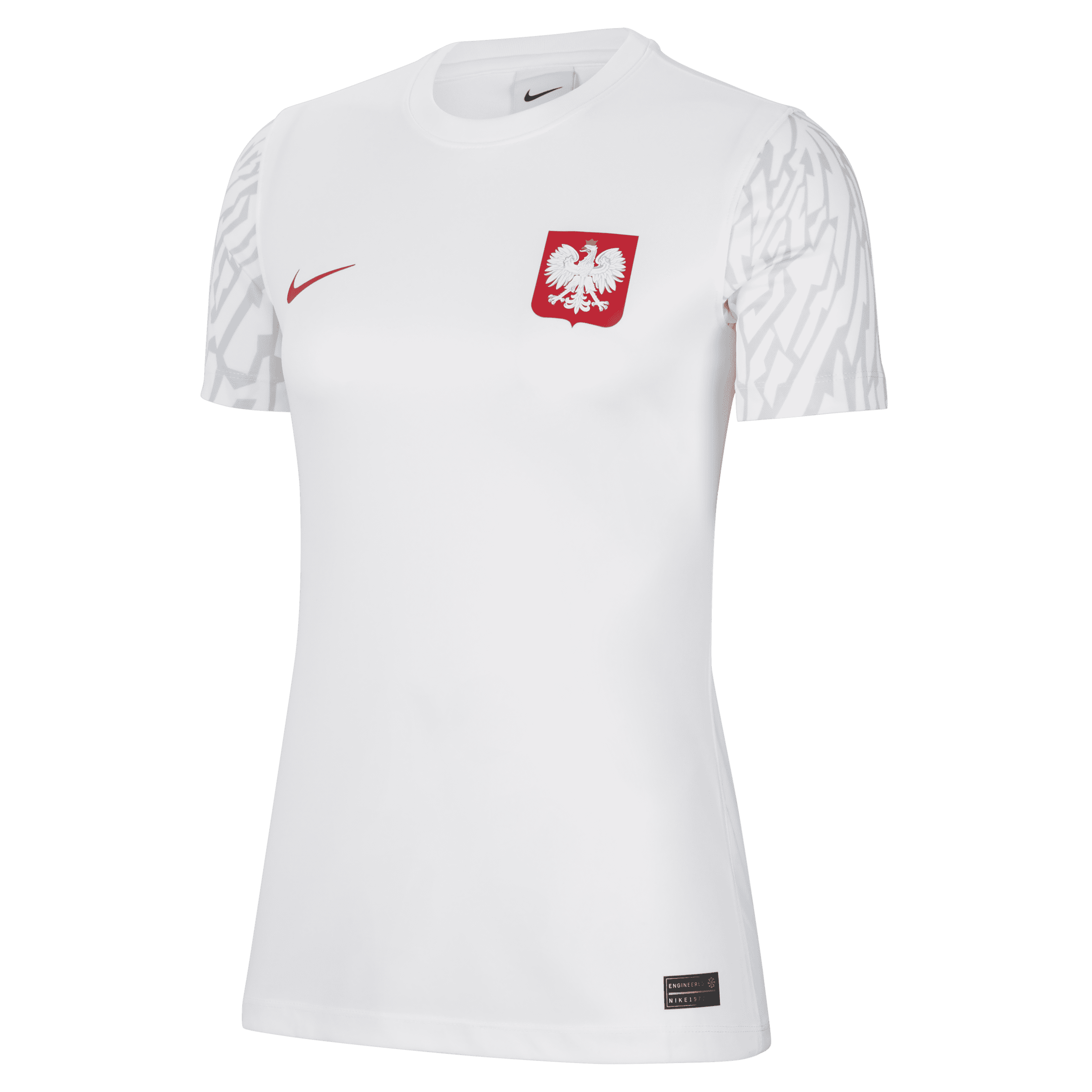 kortærmet polen 2022/23 home nike dri-fit-fodboldtrøje til kvinder - hvid