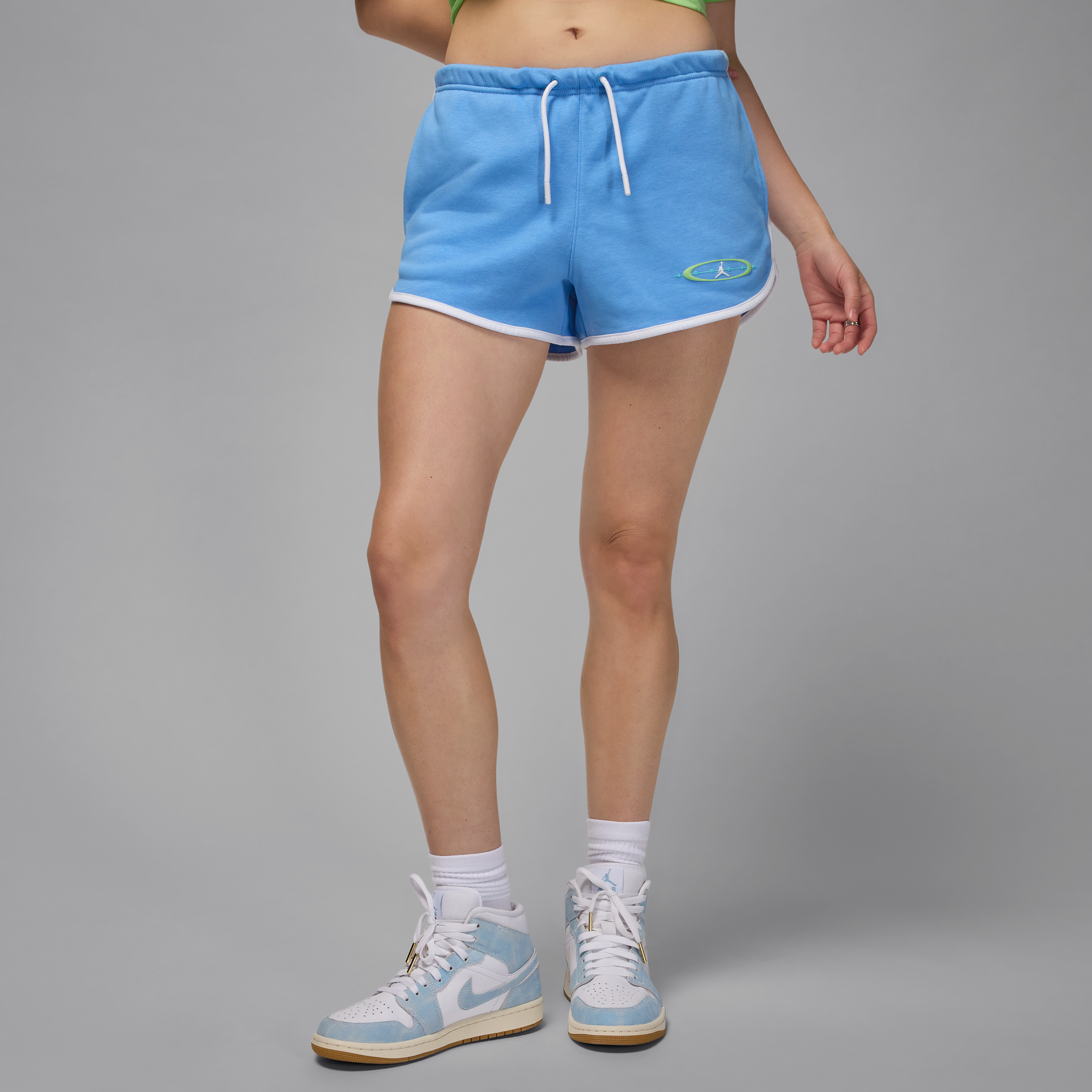 Shorts con grafica Jordan Brooklyn Fleece – Donna - Blu