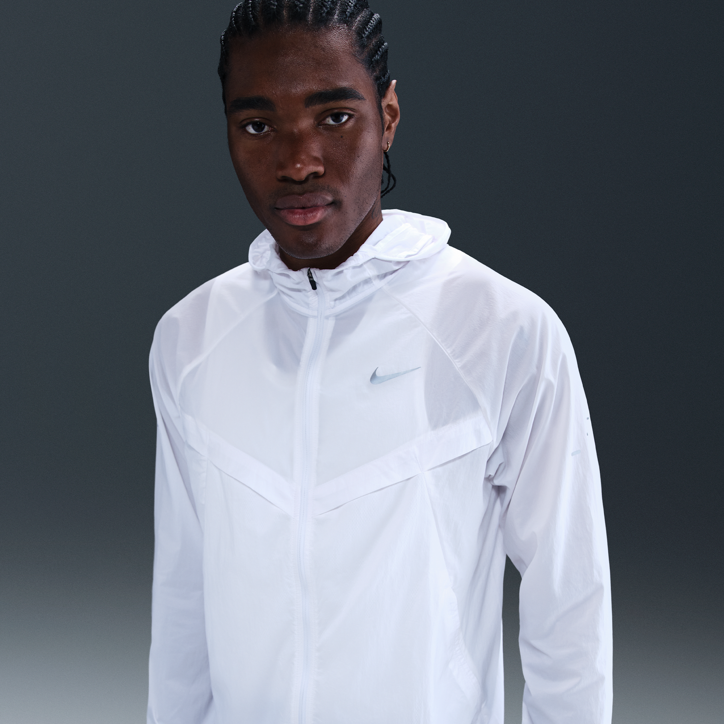 Nike Stride Men's Repel UV Running Jacket - White