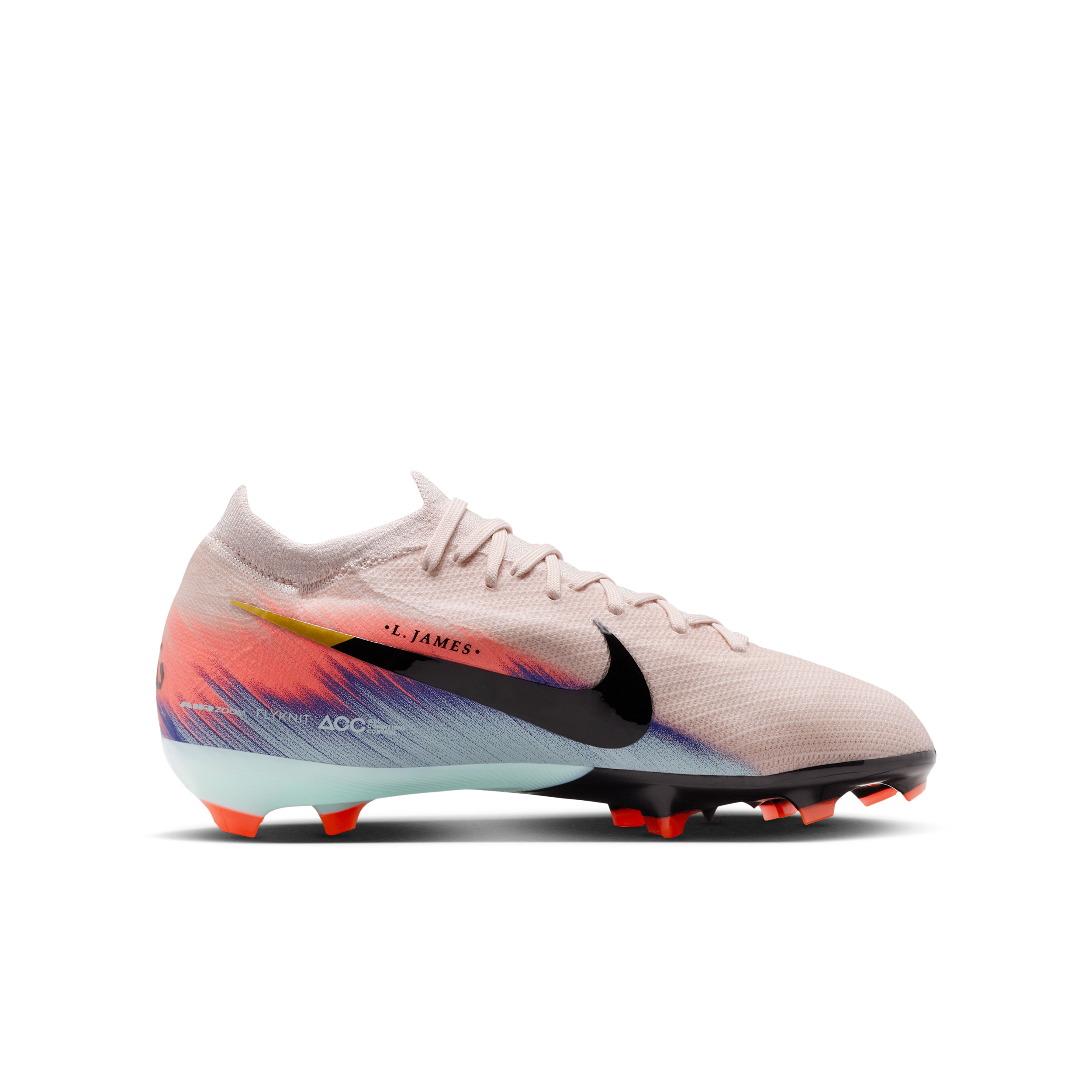 Thumbnail - Nike United Jr. Mercurial Vapor 16 Pro Low-Top-Fußballschuh für normalen Rasen (ältere Kinder) - Pink