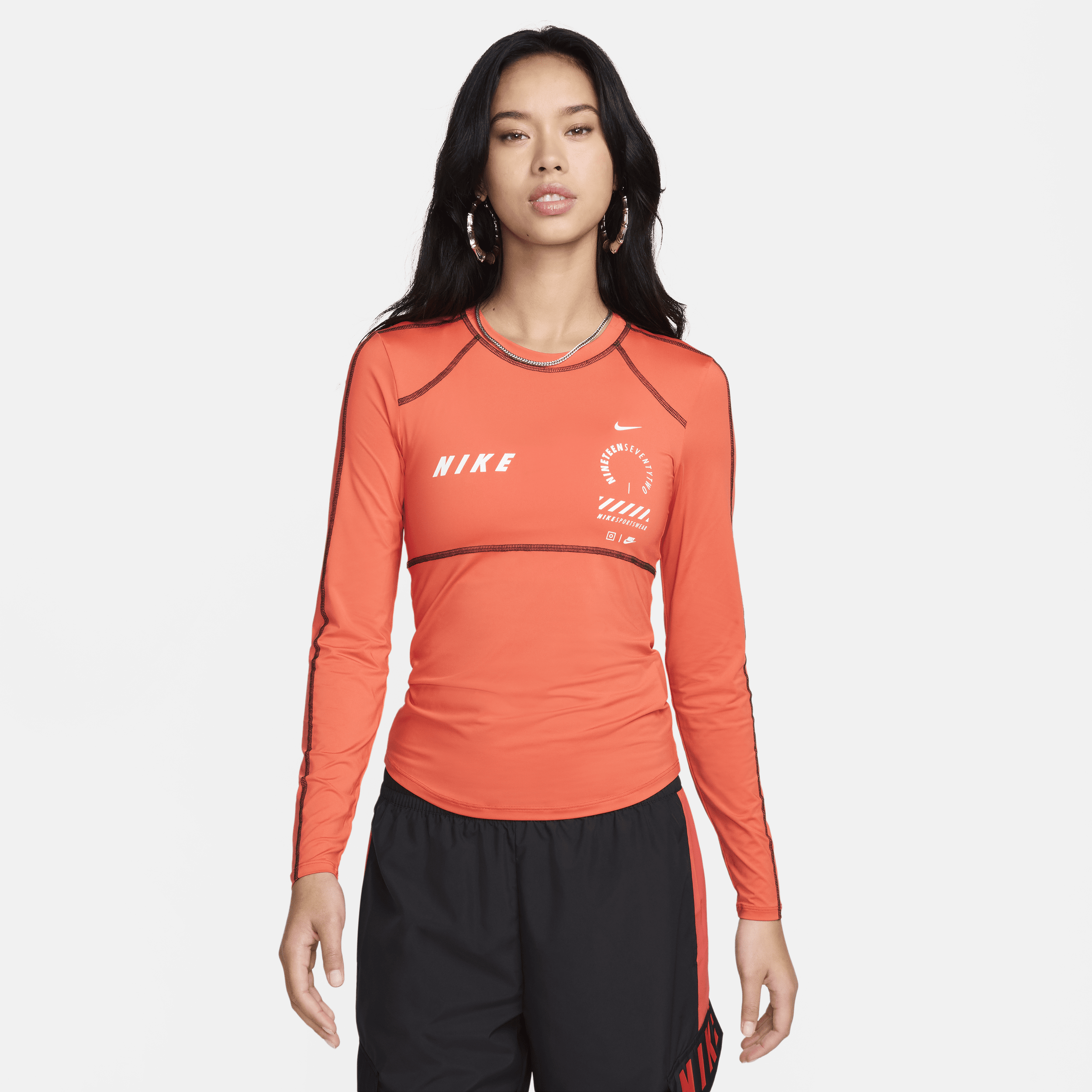 Nike Sportswear Damestop met lange mouwen Rood