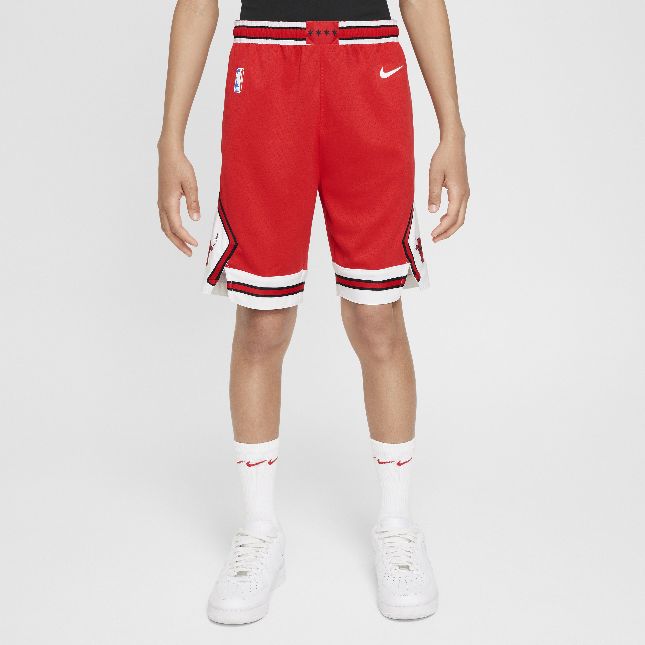 Nike Chicago Bulls 2023 24 Icon Edition Swingman NBA-jongensshorts Rood