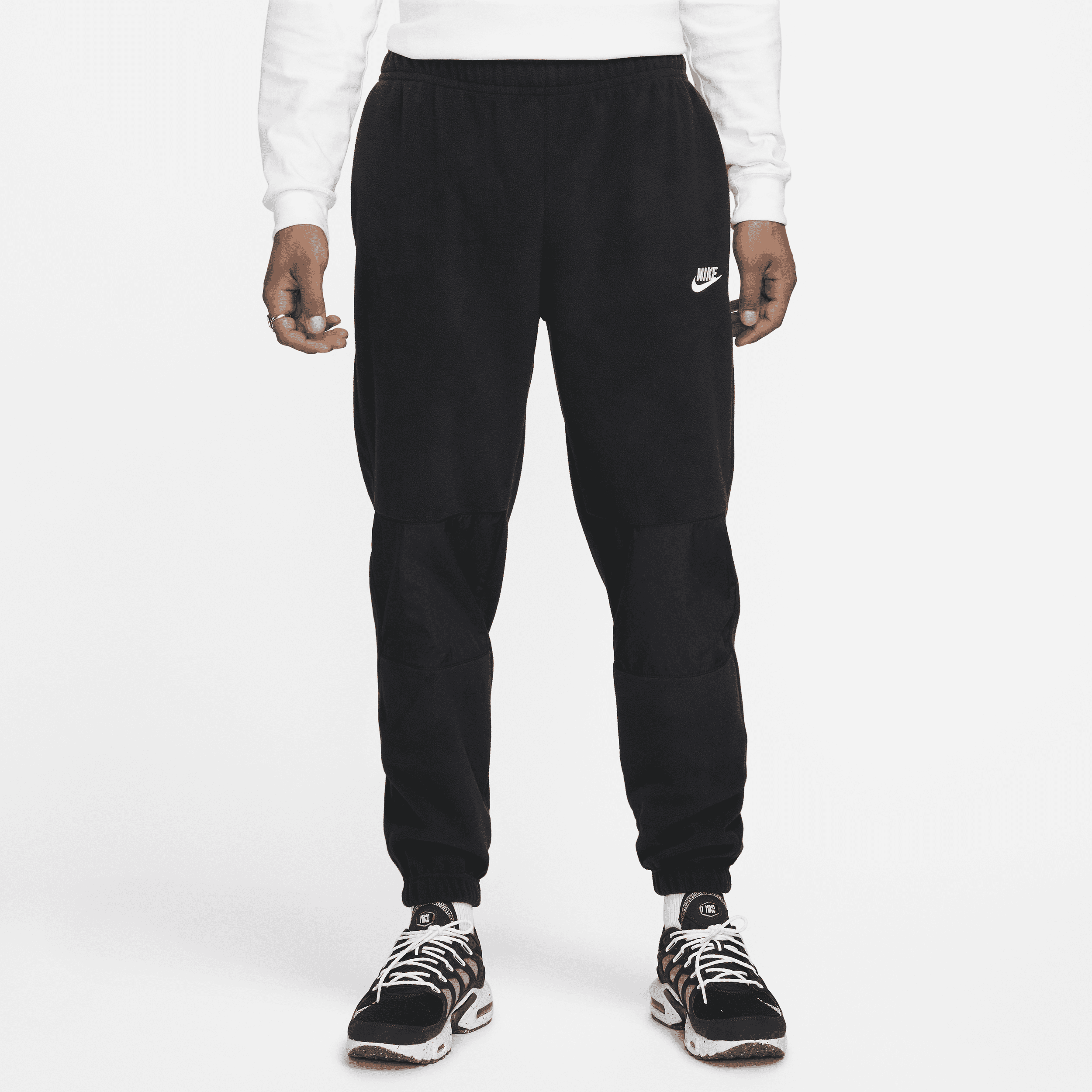 Męskie spodnie zimowe z dzianiny Nike Club Fleece+ - Czerń