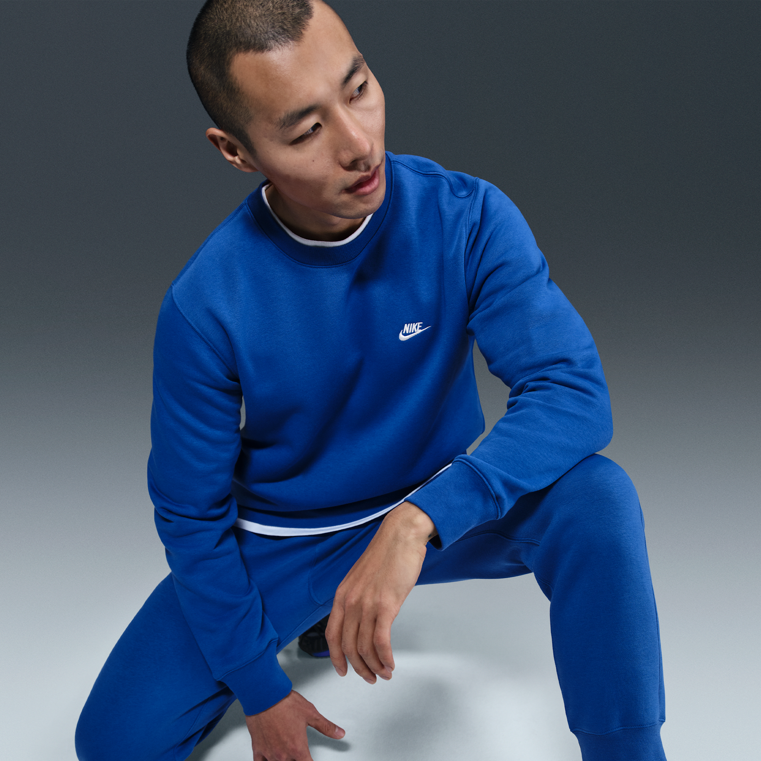 Haut en Fleece Nike Club pour homme - Bleu