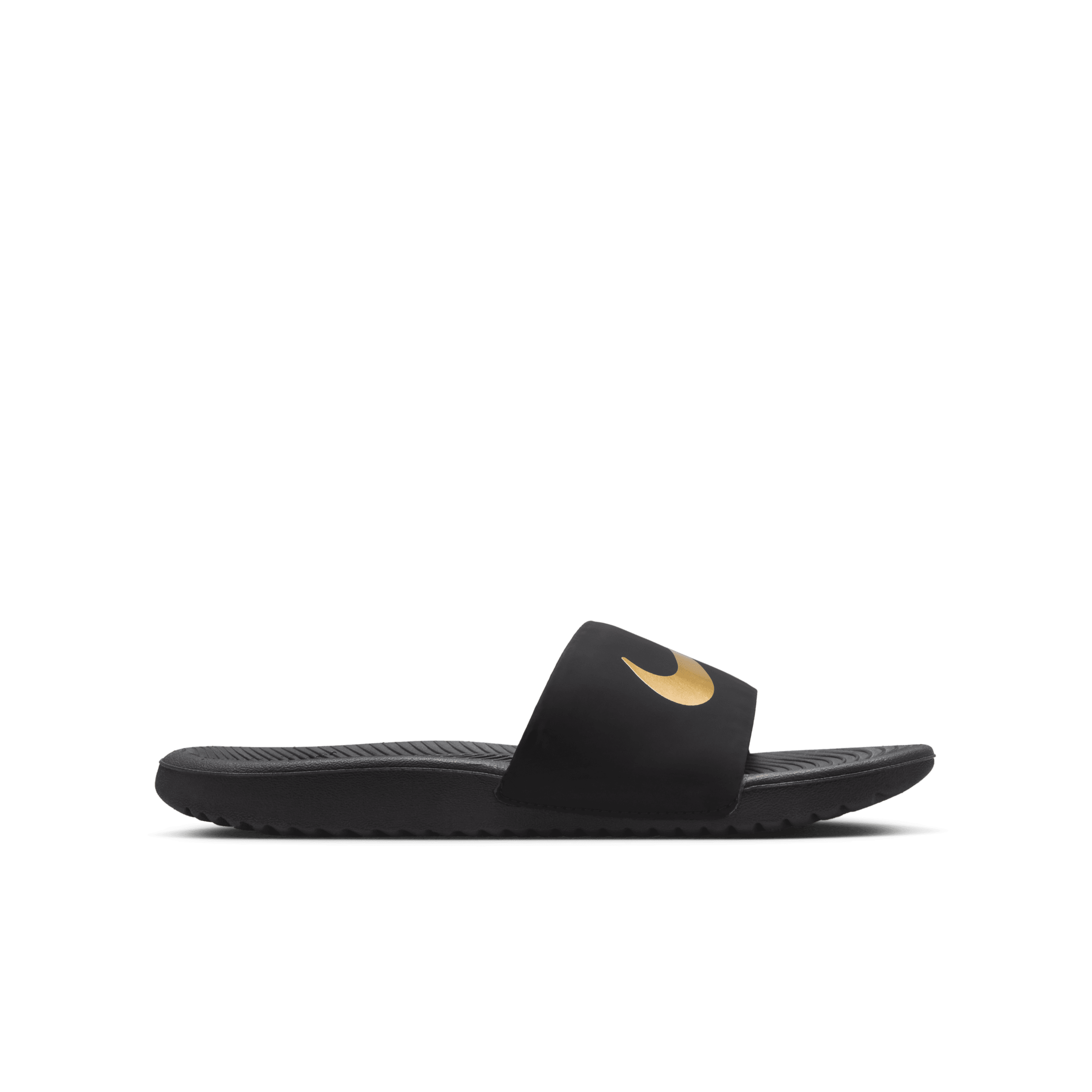 Claquette Nike Kawa pour enfant/ado - Noir