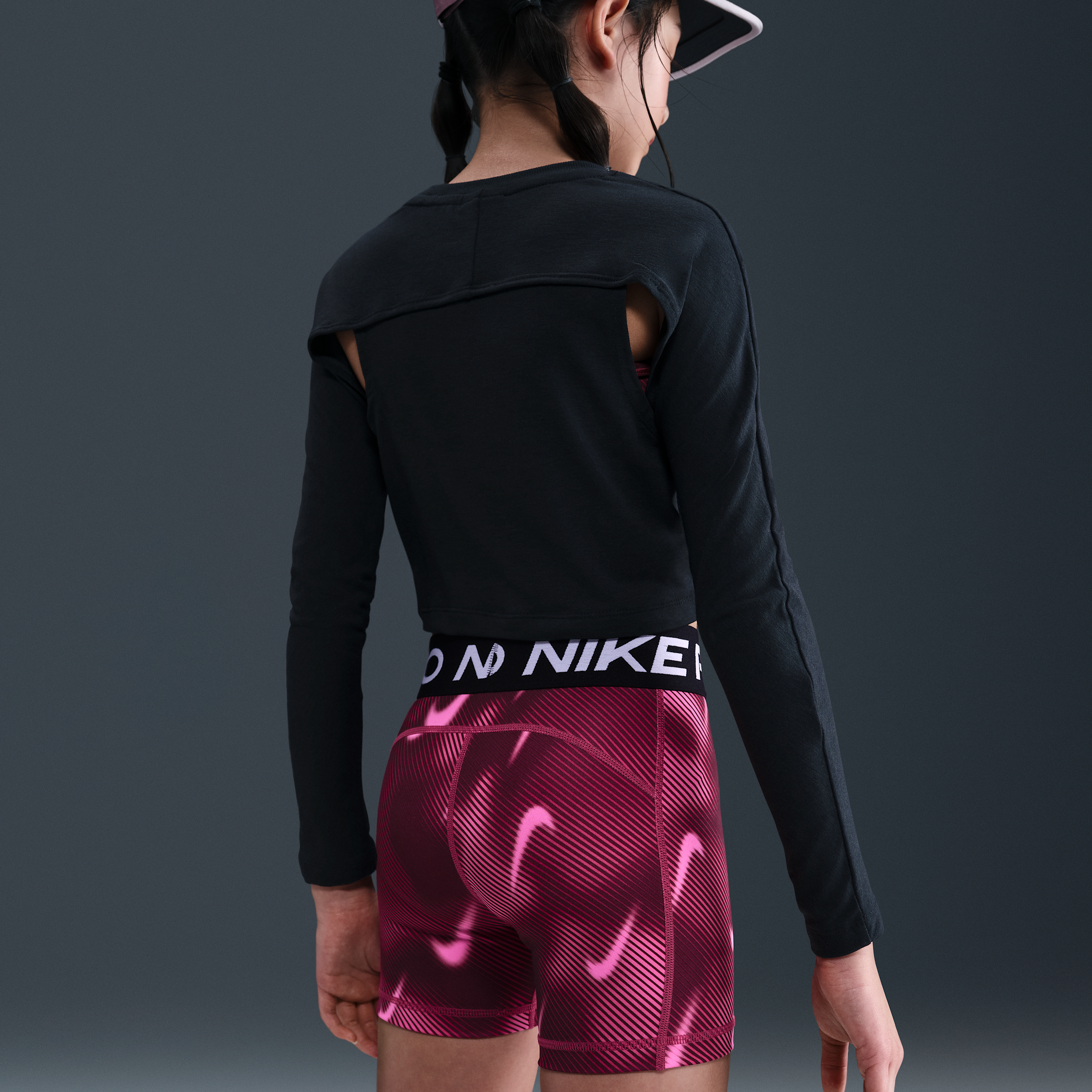 Thumbnail - Nike Pro Dri-Fit Shorts (ca. 7,5 cm, ältere Kinder, Mädchen) - Lila