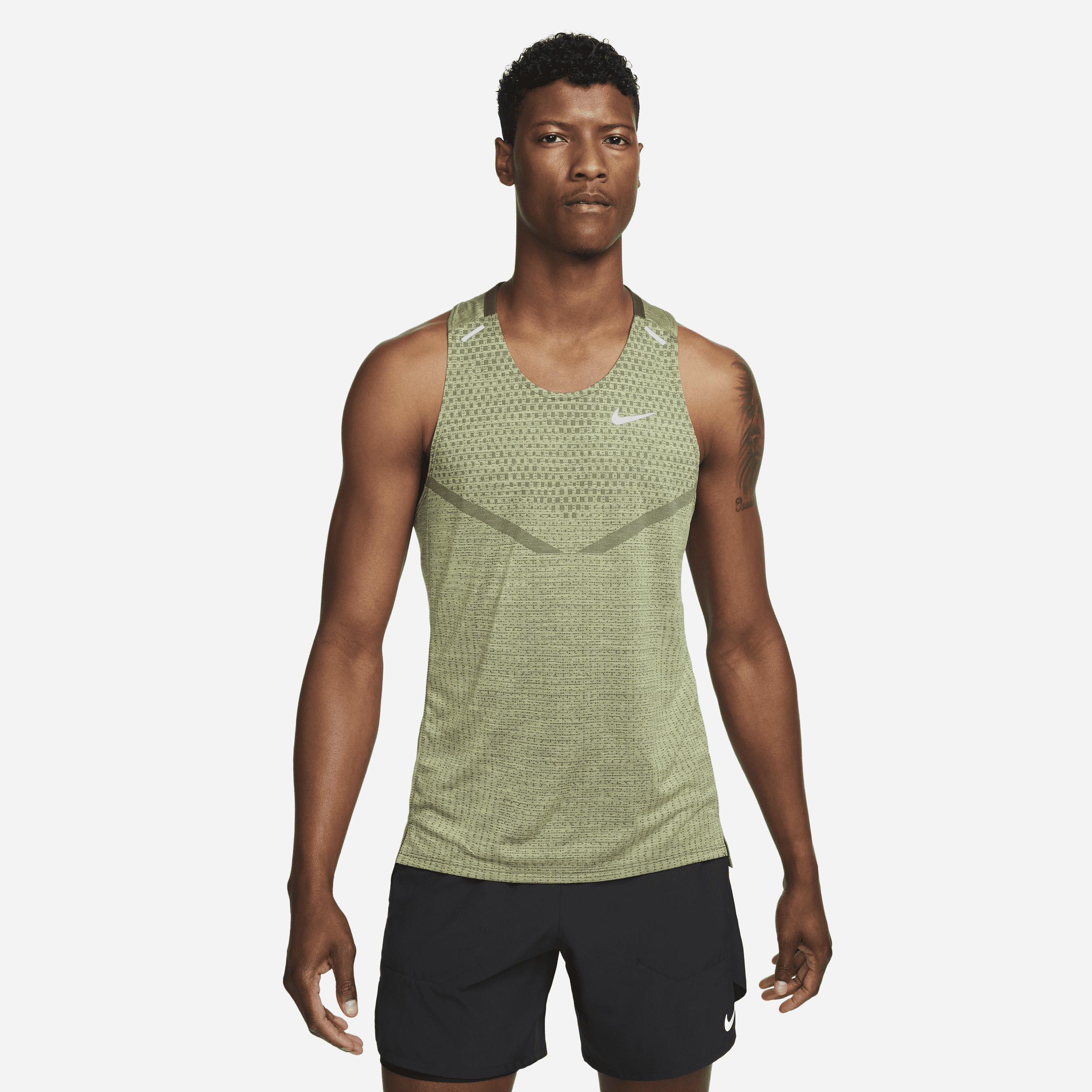 Męska koszulka bez rękawów do biegania Nike Dri-FIT ADV TechKnit Ultra - Zieleń