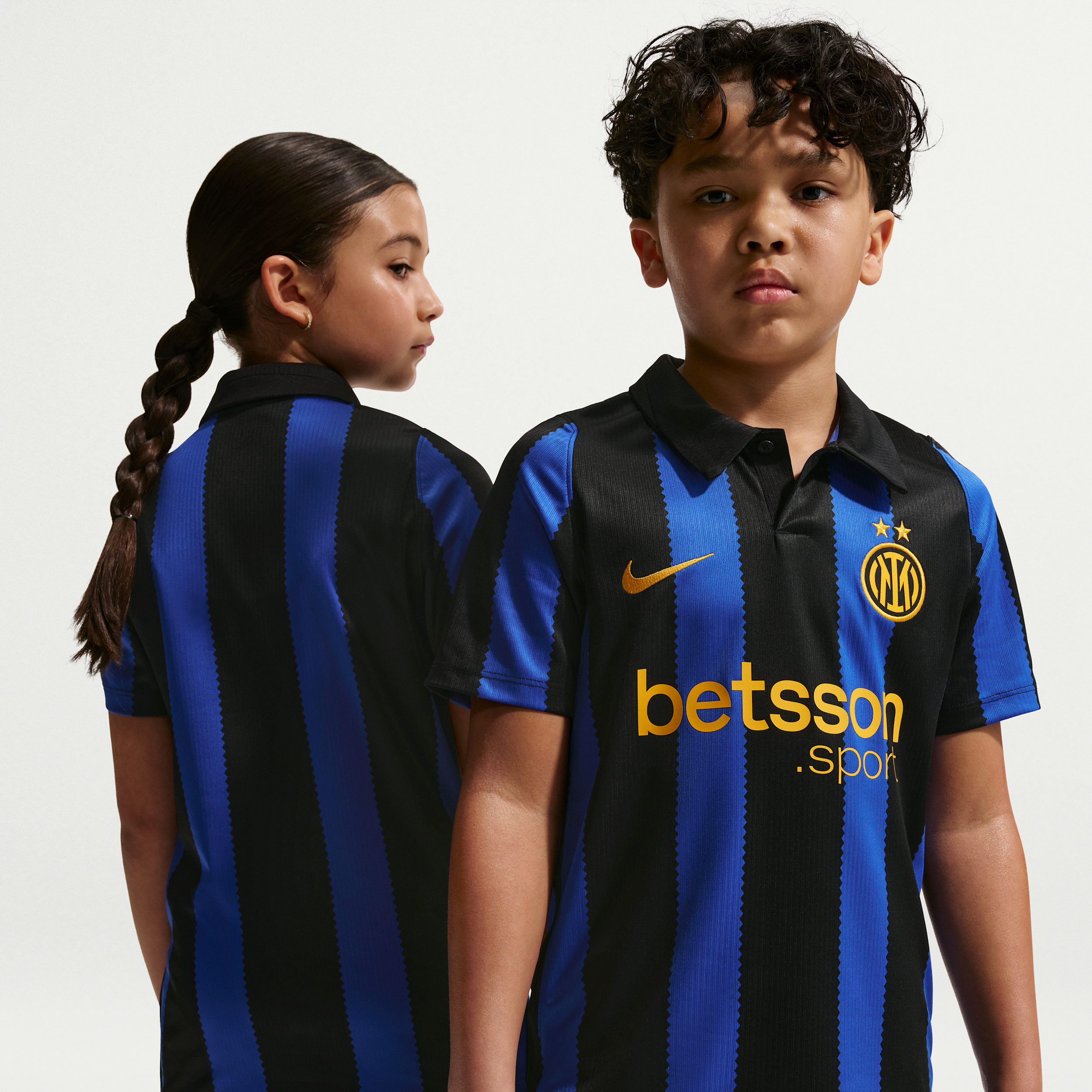 Inter Milan 2026/27 Stadium Home Nike Dri-FIT Replica-fodboldtrøje til større børn - blå