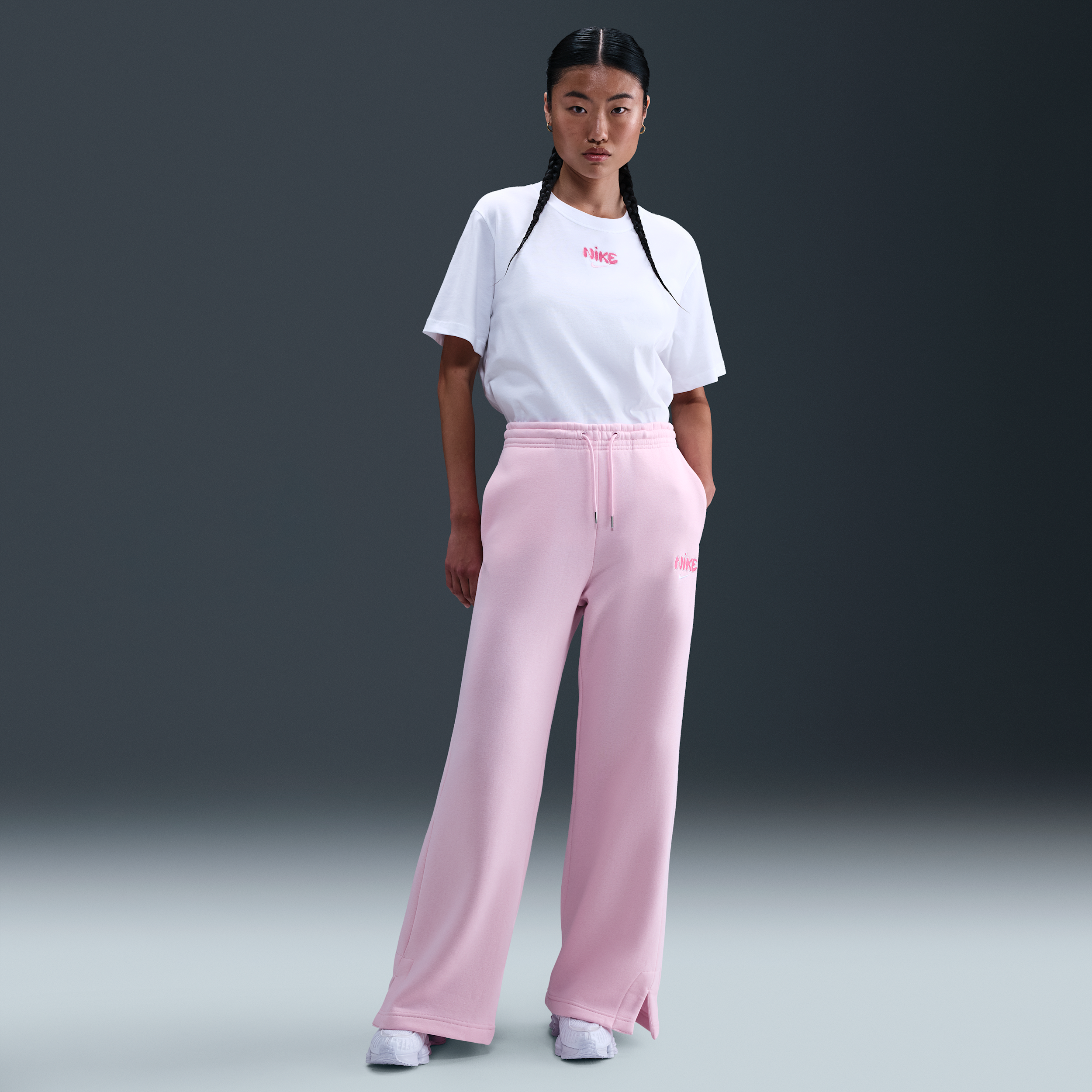 Nike Sportswear Phoenix Fleece Joggingbroek met hoge taille voor dames - Roze