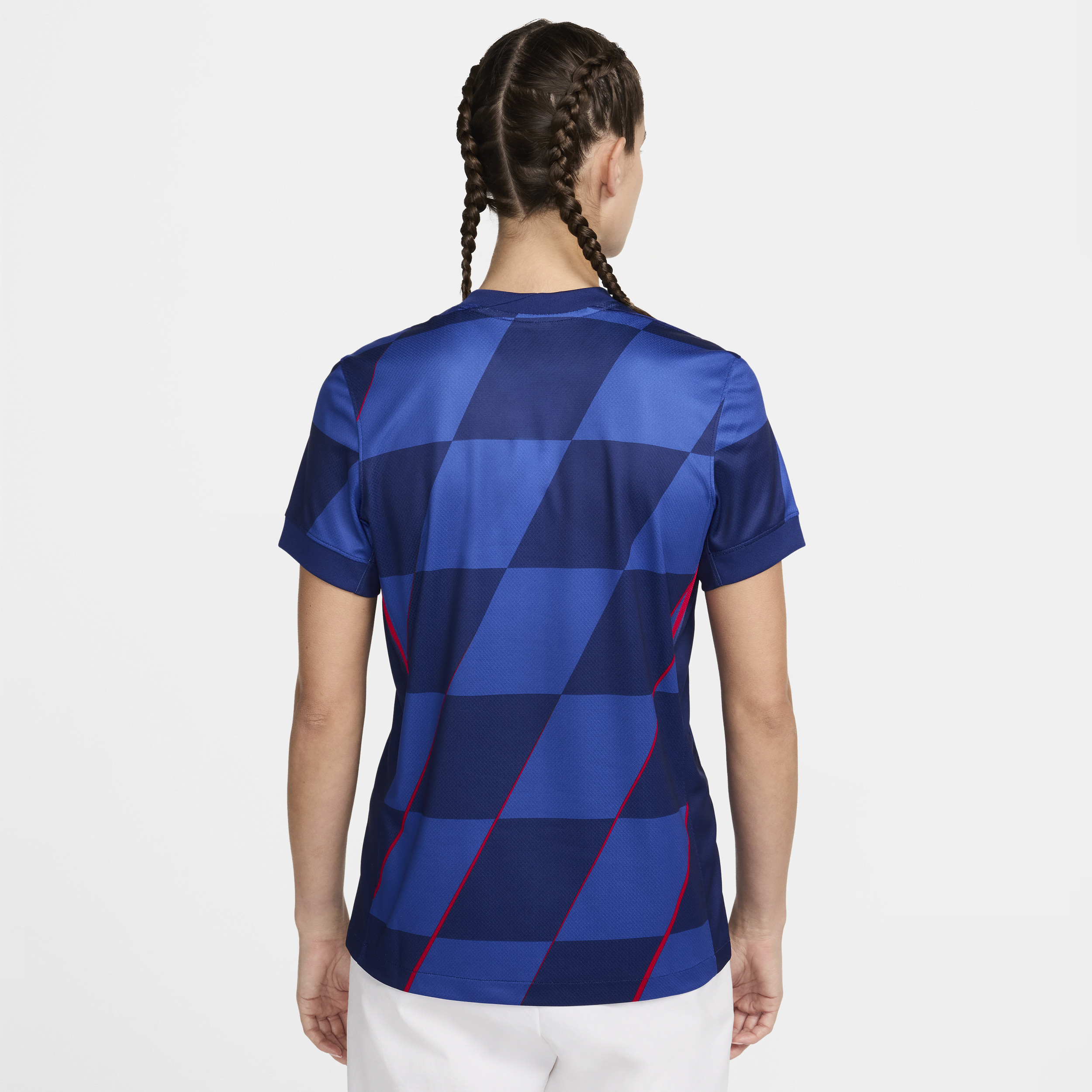 Nike Kroatië 2024 25 Stadium Uit Dri-FIT replica voetbalshirt voor dames Blauw