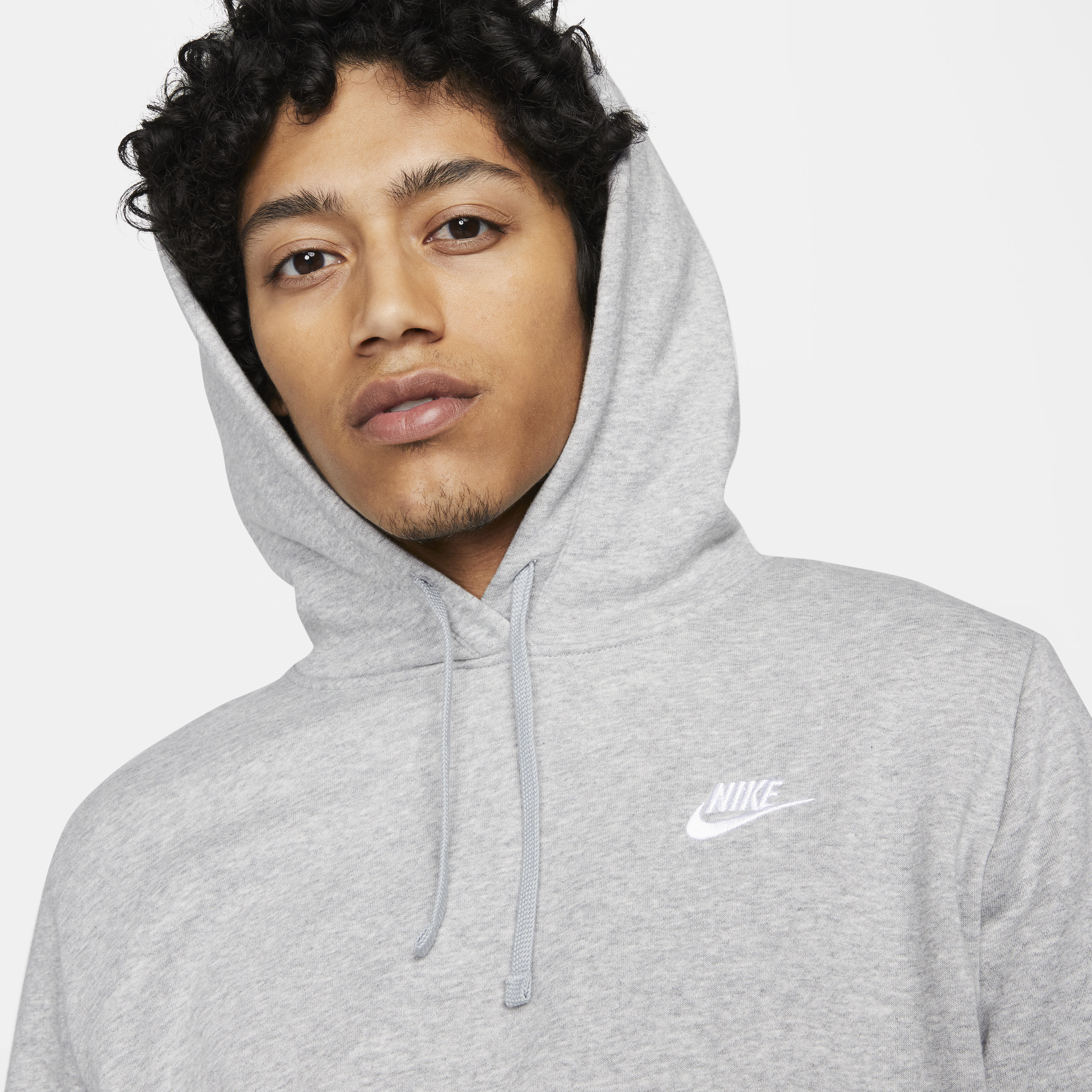 Nike Sportswear Club Fleece Hoodie voor dames Grijs
