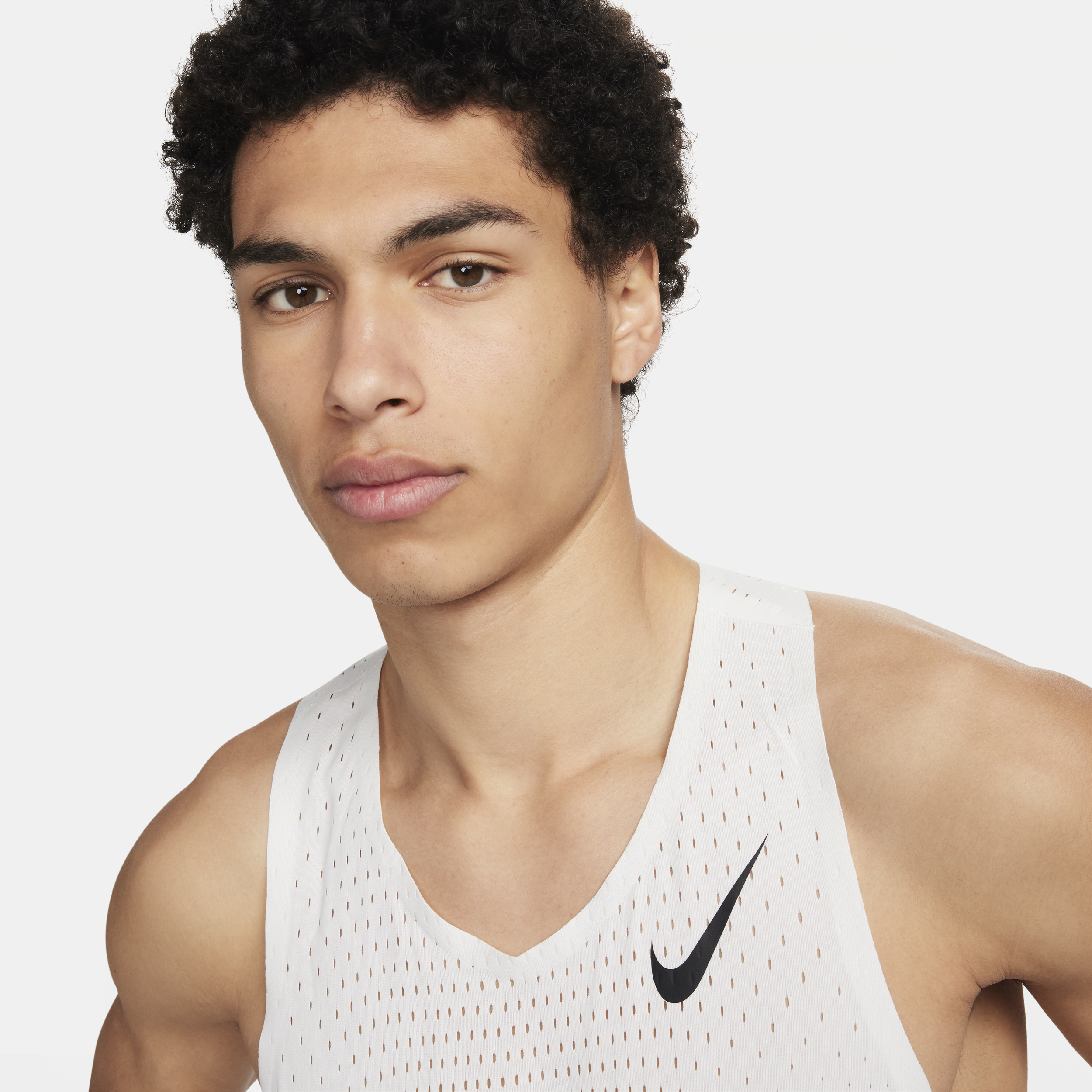 Maillot de running Dri-FIT ADV Nike AeroSwift pour homme - Blanc