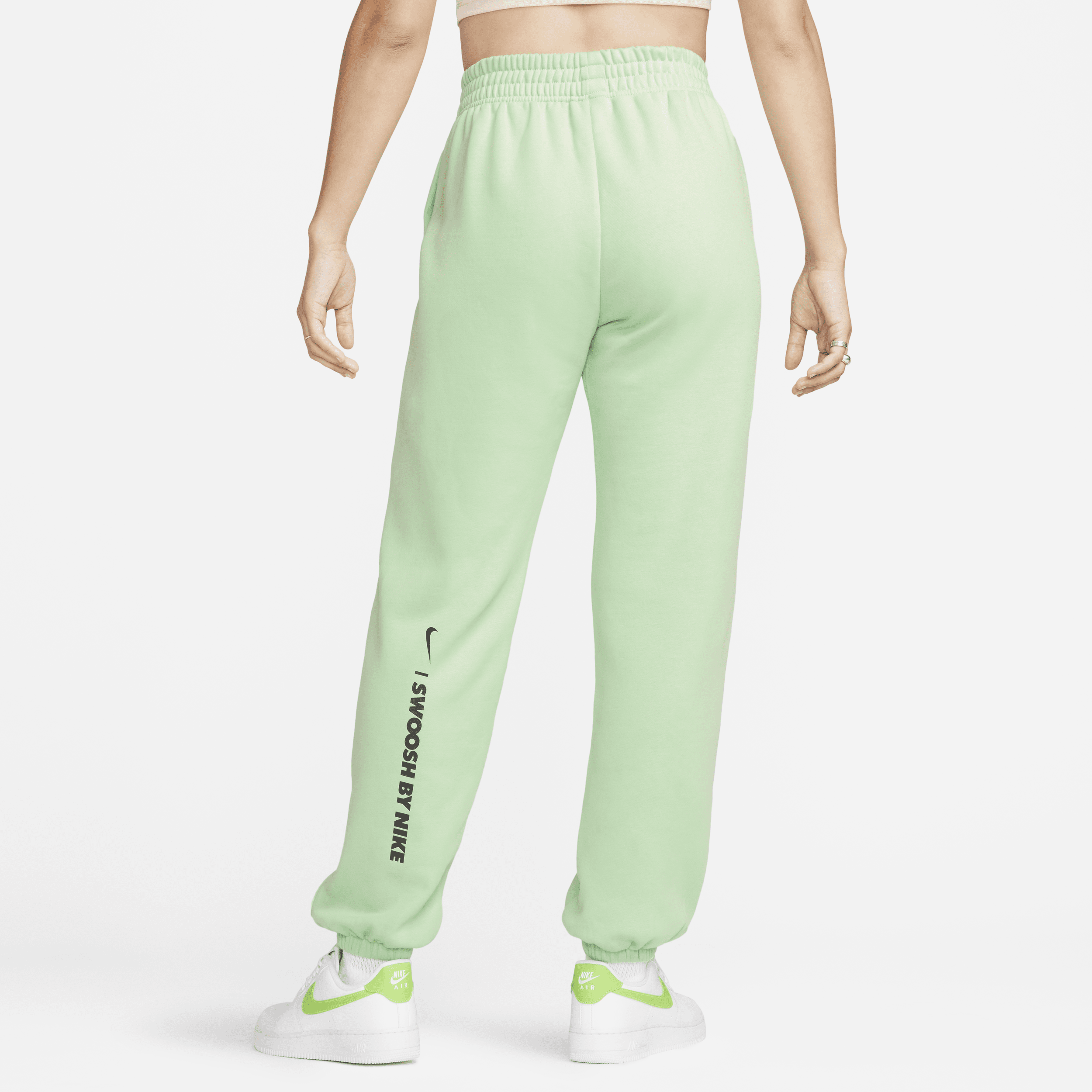 Nike Sportswear ruimvallende fleecebroek voor dames Groen
