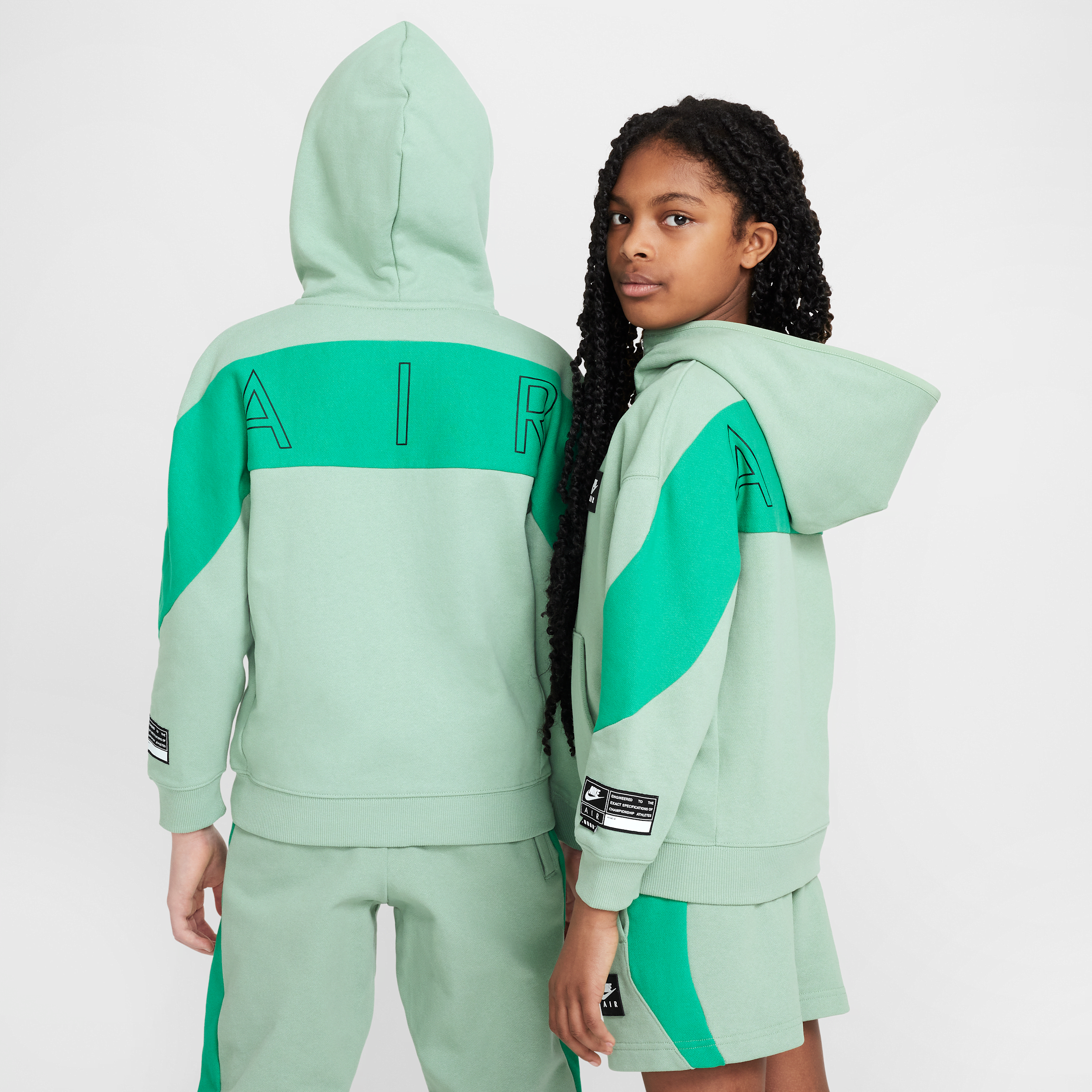 Thumbnail - Nike Air Fleece-Hoodie mit durchgehendem Reißverschluss (ältere Kinder) - Grün