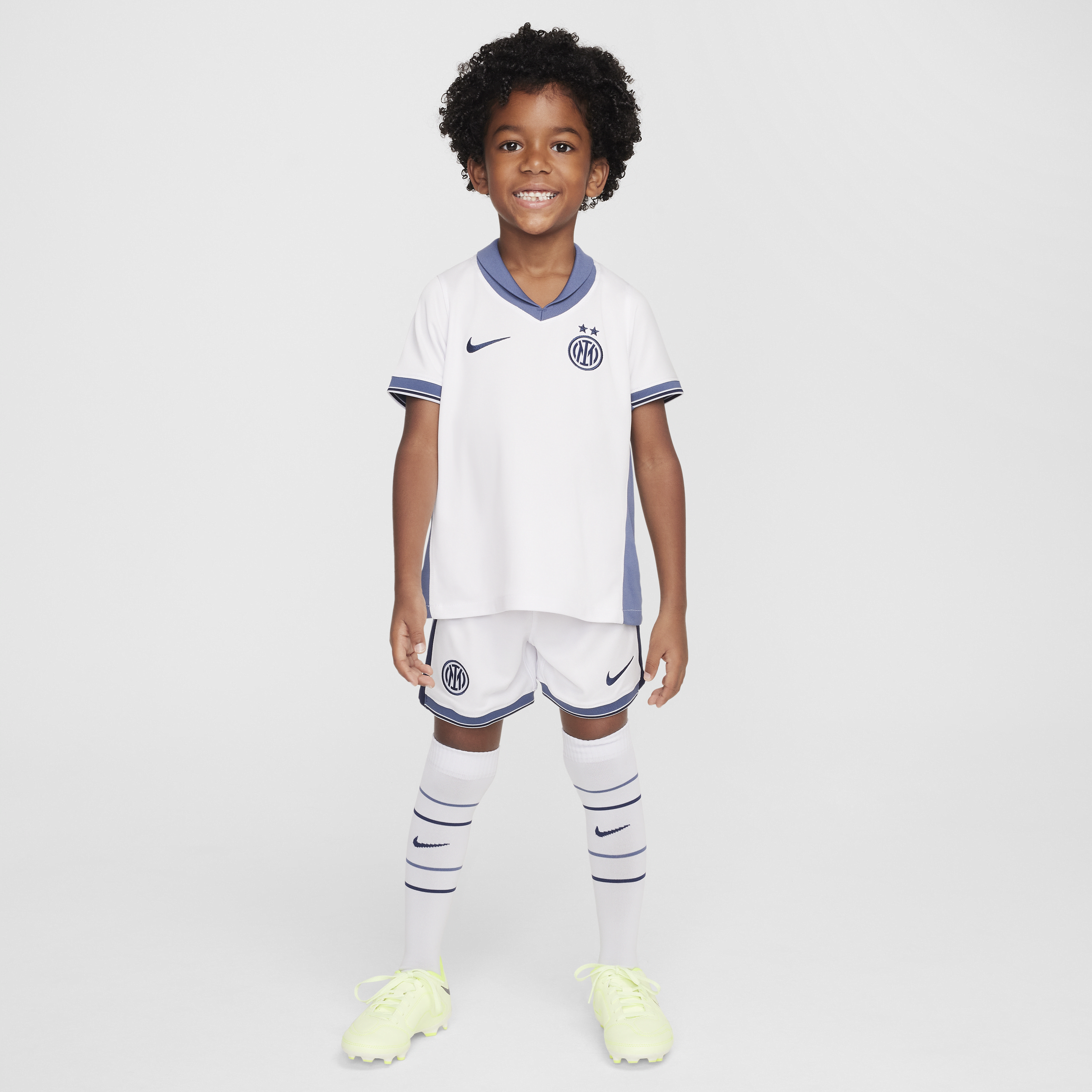 Ensemble 3 pièces replica Nike Football Inter Milan 2024/25 Stadium Extérieur pour enfant - Blanc