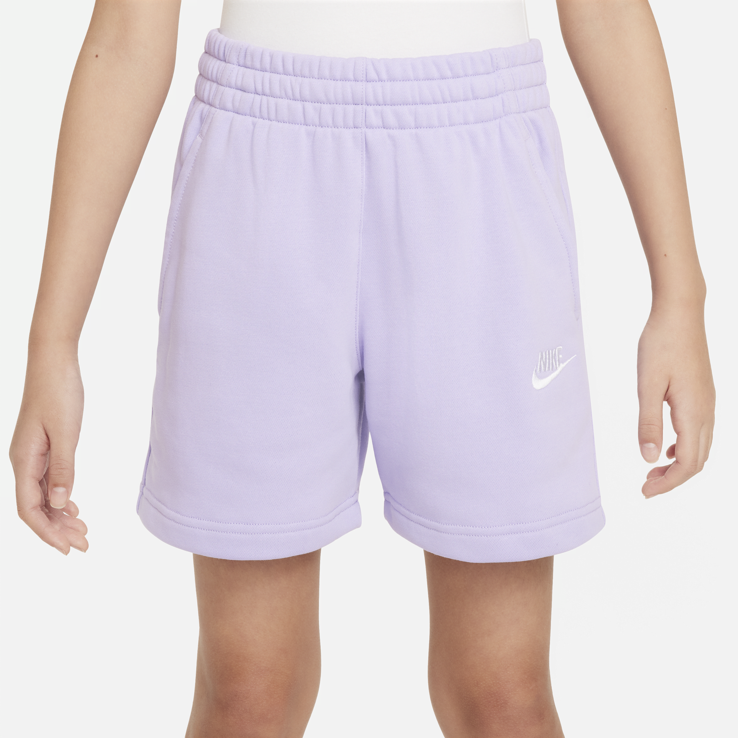 Nike Sportswear Club Fleece meisjesshorts van sweatstof (13 cm) Paars
