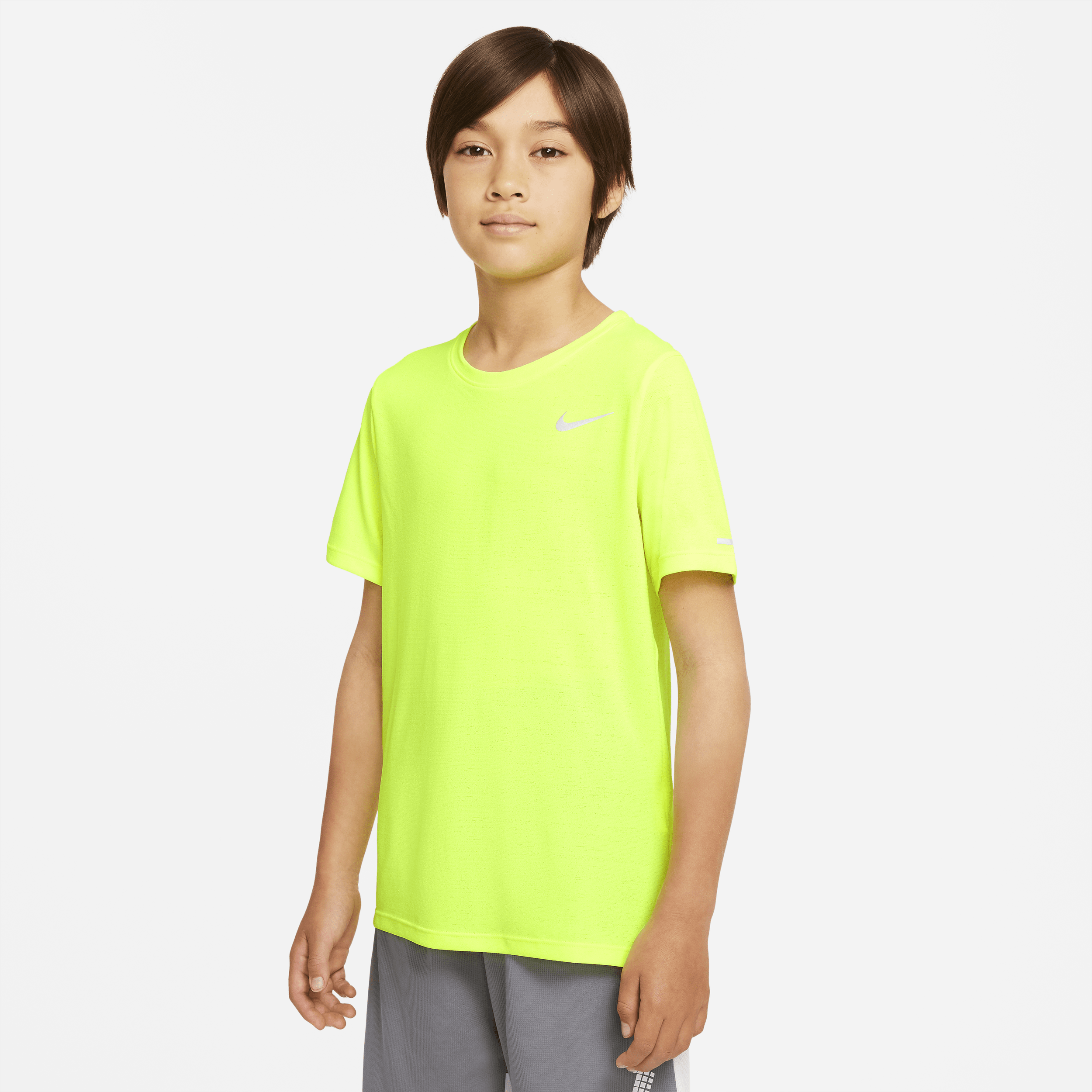 Haut de training Nike Dri-FIT Miler pour ado (garçon) - Jaune