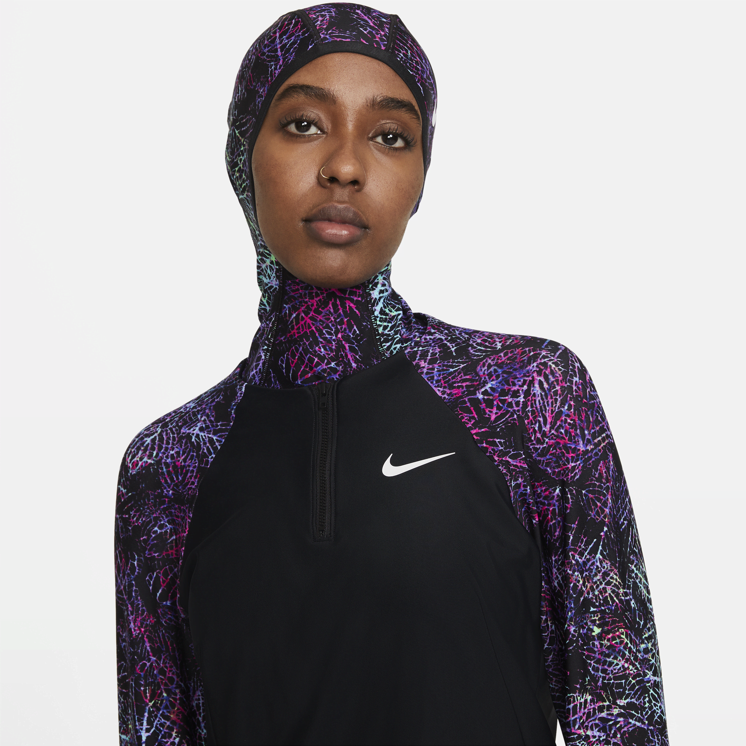 Tunique de bain intégrale Nike Victory pour Femme - Noir