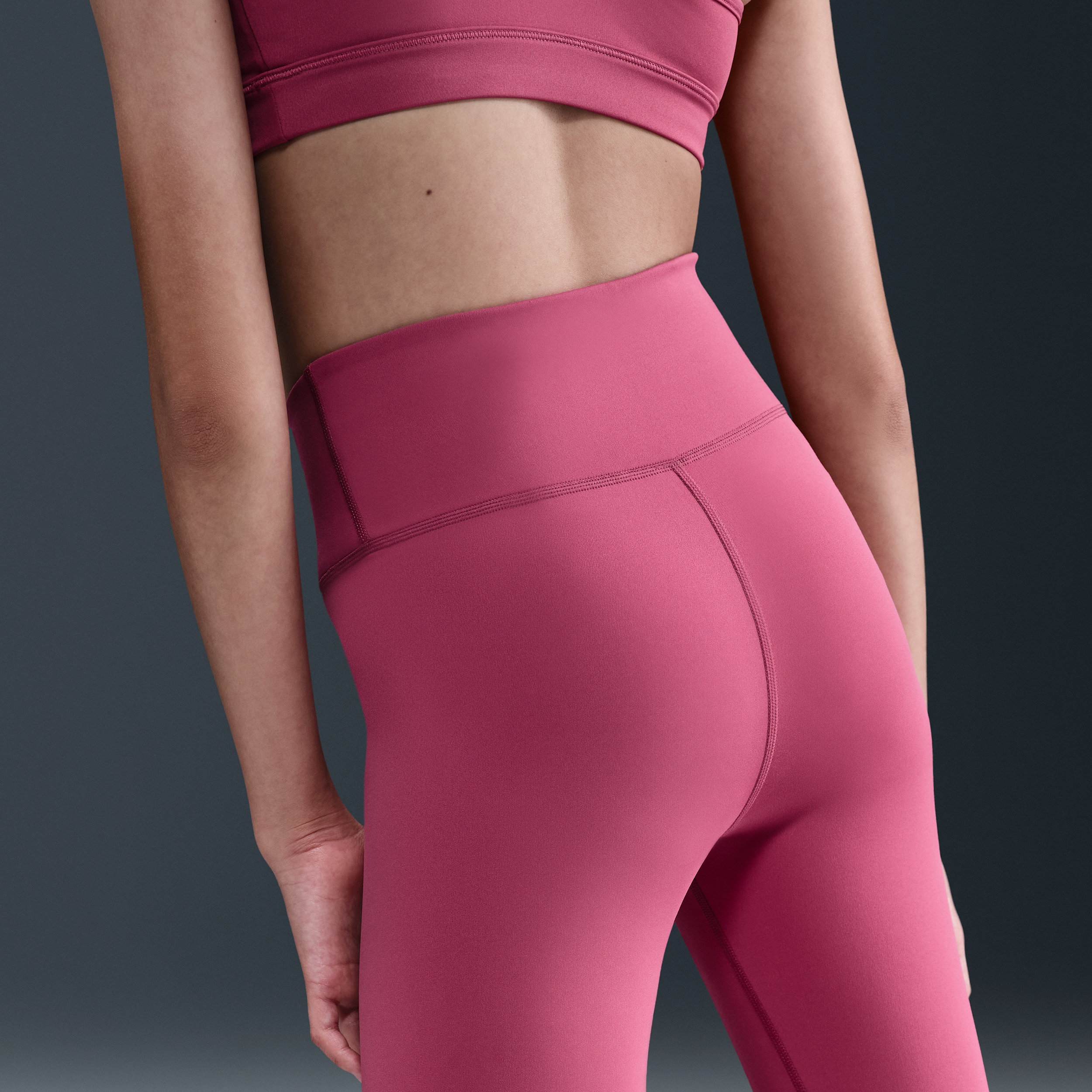 Thumbnail - Nike One Dri-FIT-Leggings mit hohem Taillenbund für ältere Kinder (Mädchen) - Lila