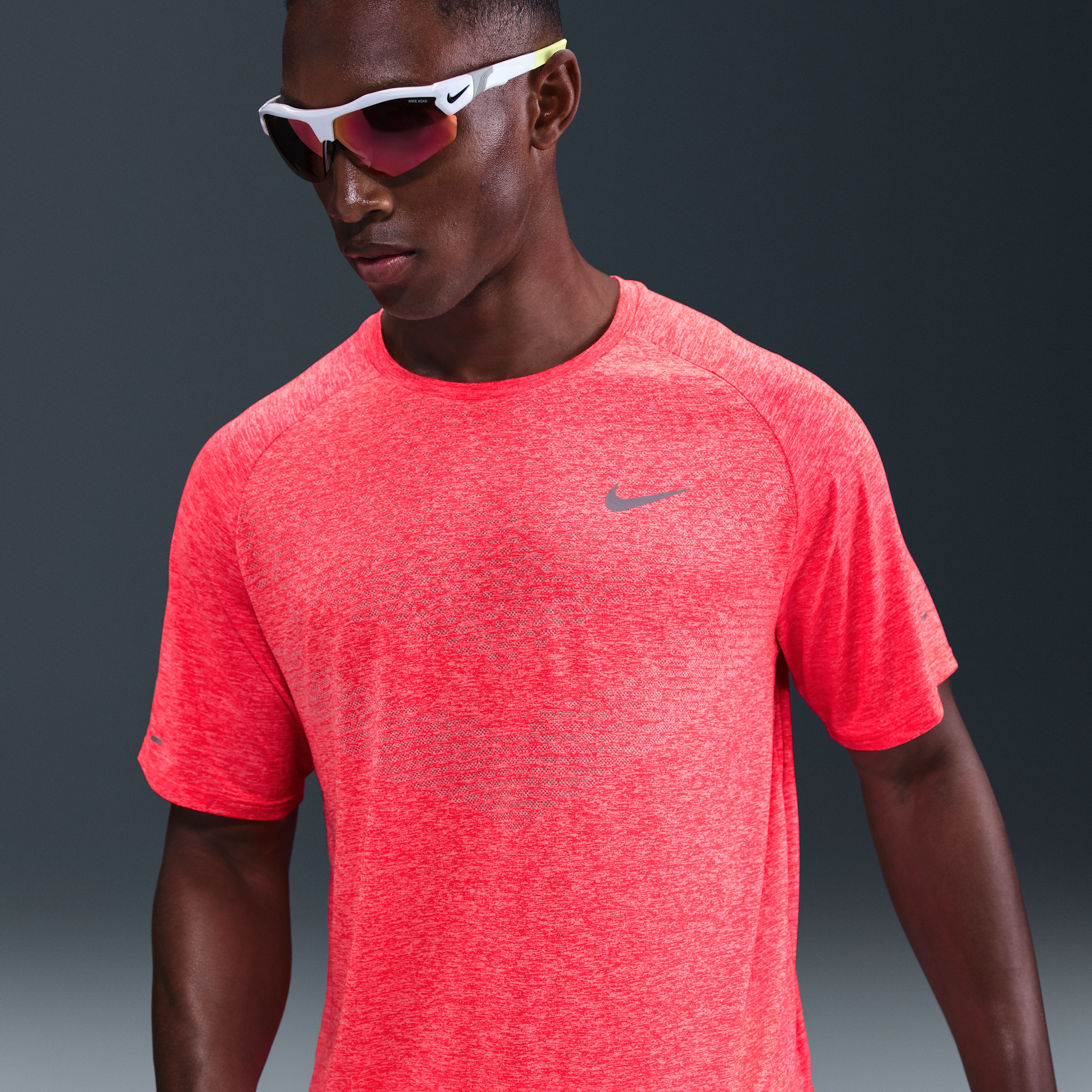 Nike Stride Men's Dri-FIT ADV Short-Sleeve Running Top - Red - Polyester
