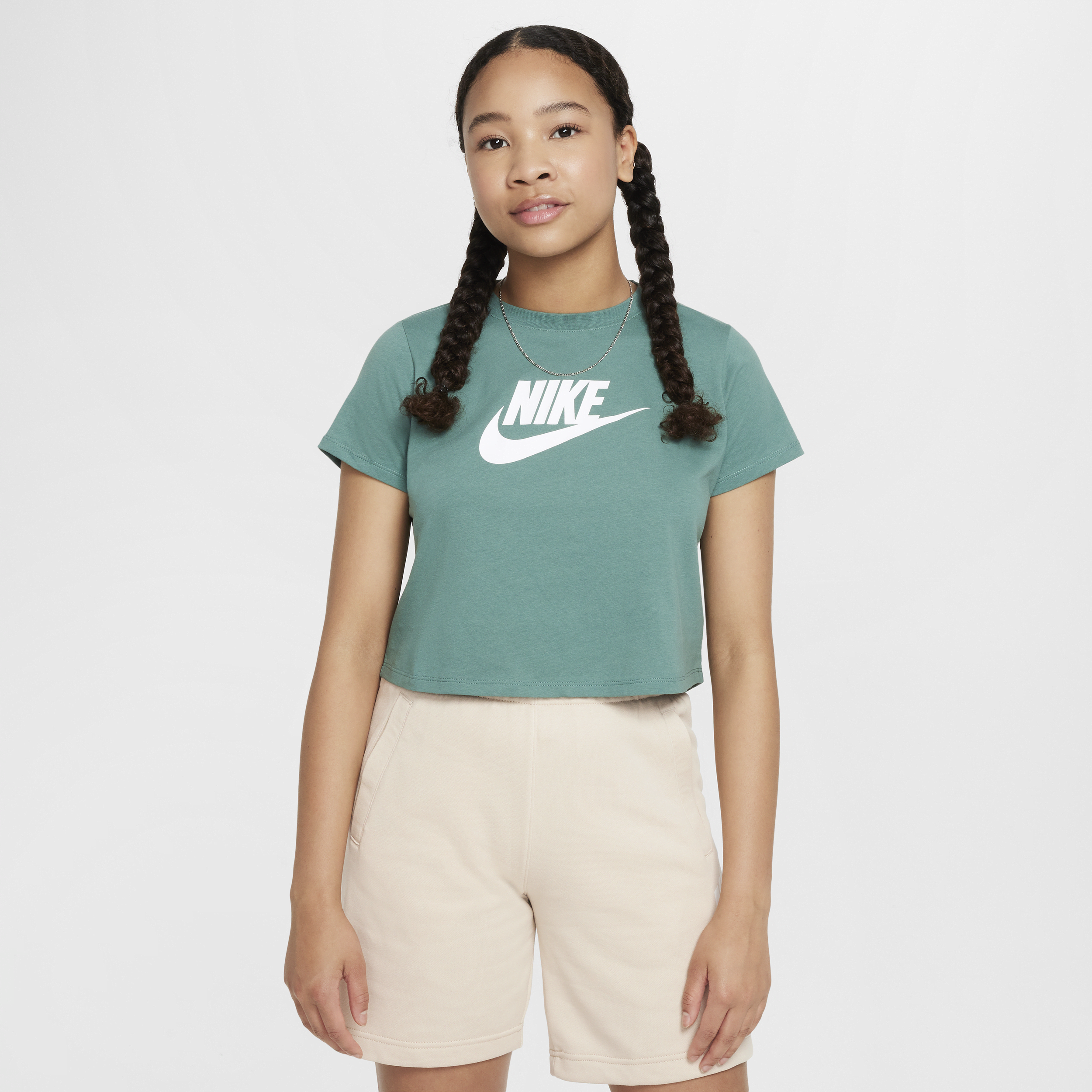 Nike Sportswear Kort T-shirt voor meisjes Groen