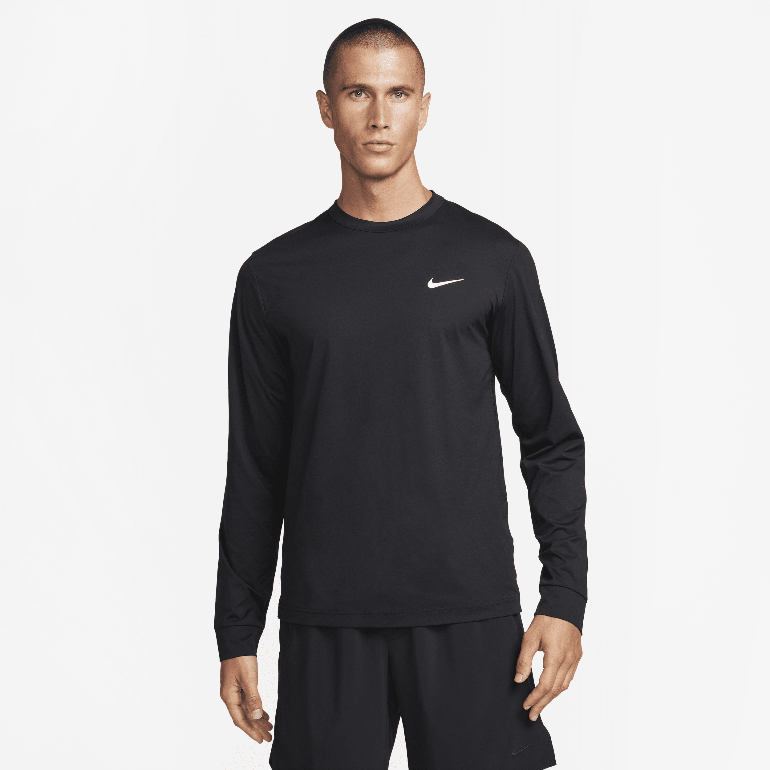 Nike Dri-FIT UV Hyverse Men's Long-Sleeve Fitness Top - Black - Recycled Polyester Minimum - 50% Recycled Polyester