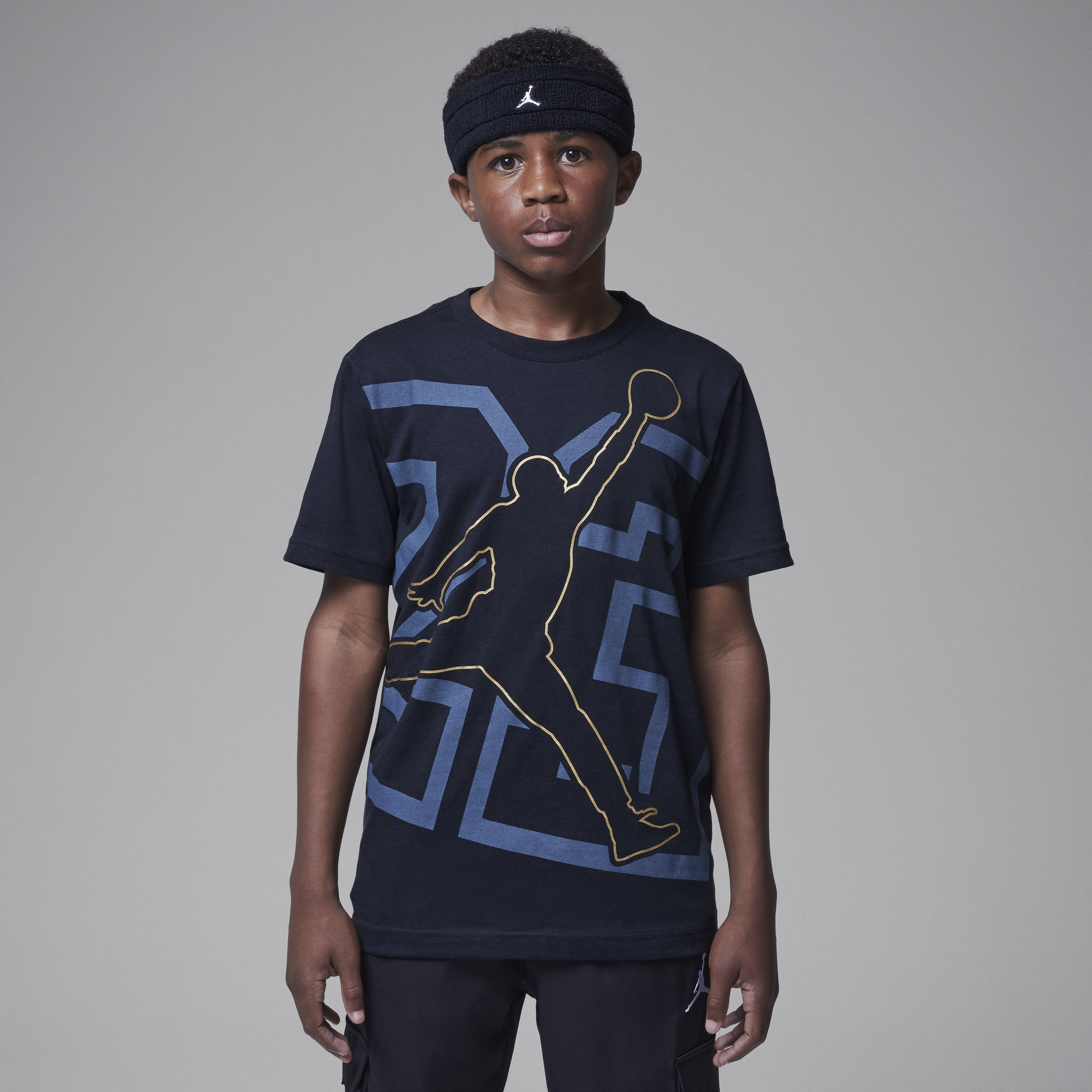 Jordan glanzend Jumpman T-shirt voor kids - Zwart