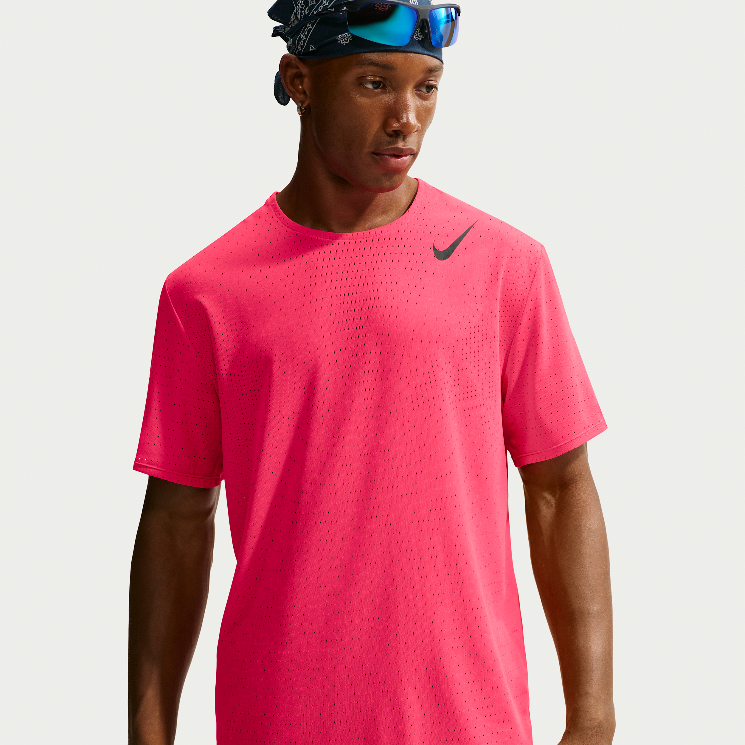 Kortærmet Nike AeroSwift Dri-FIT ADV-løbetop til mænd - rød
