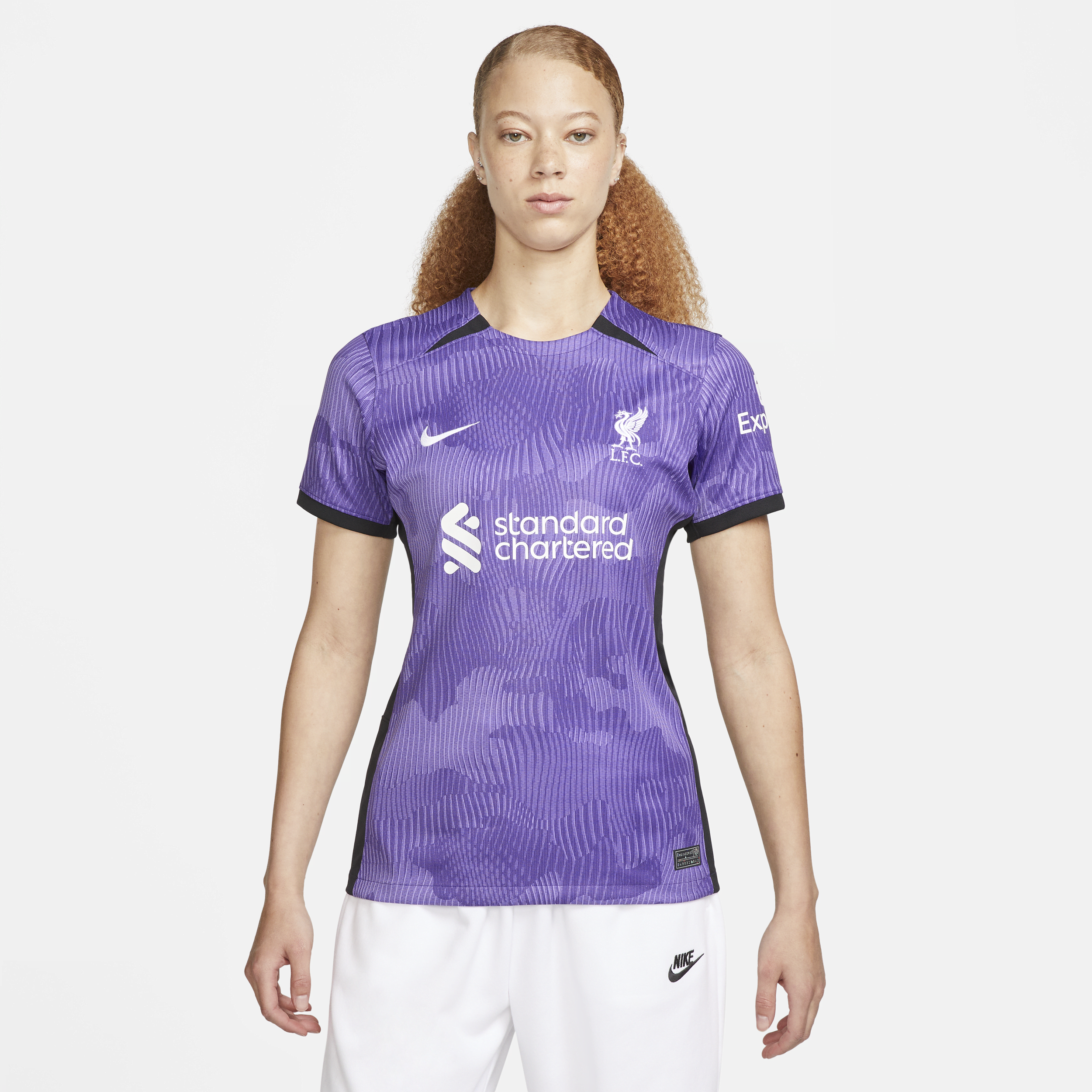Image of Liverpool FC 2023/24 Stadium Derde Nike Dri-FIT voetbalshirt voor dames - Paars