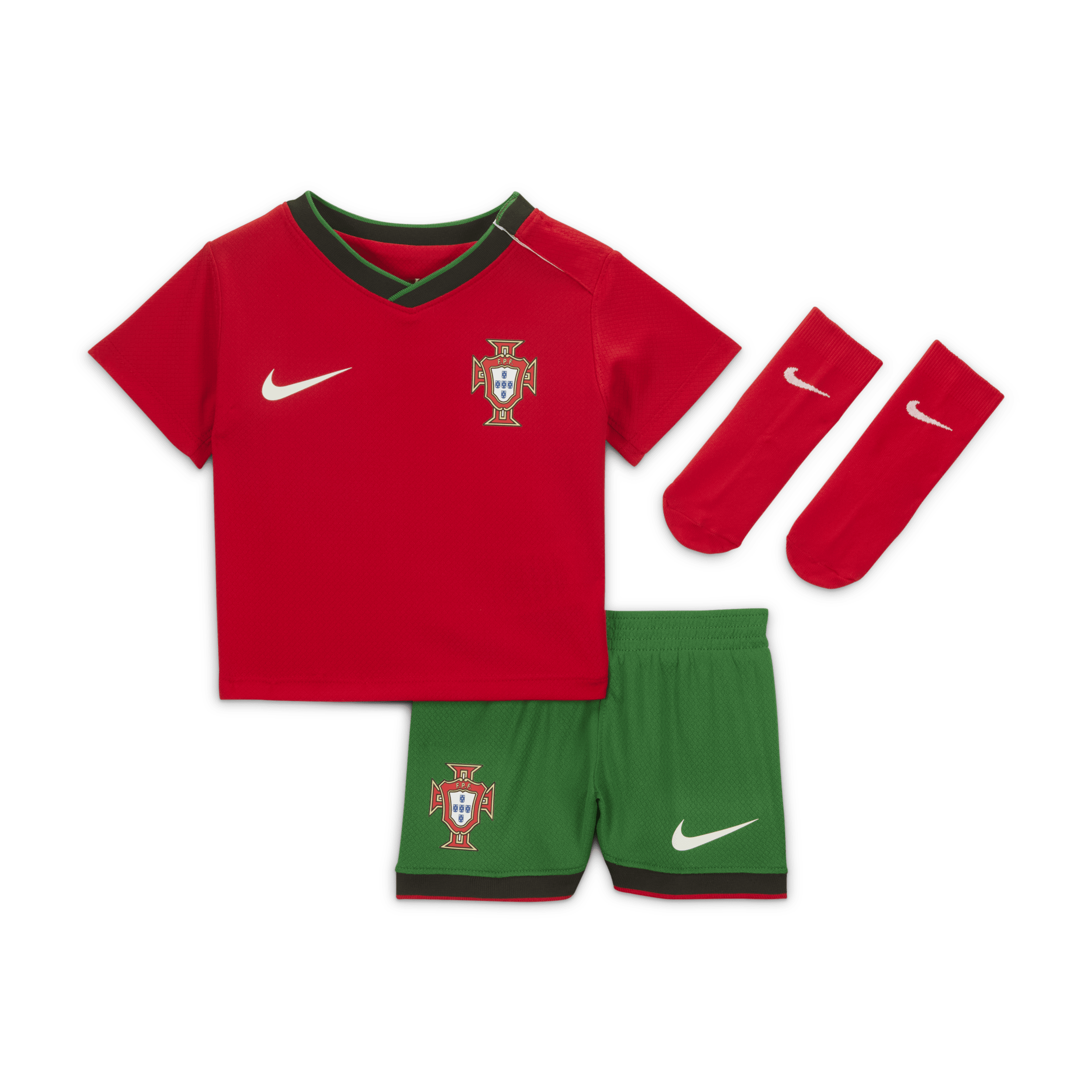 Nike Portugal 2024 Stadium Thuis driedelig replica voetbaltenue voor baby's peuters Rood
