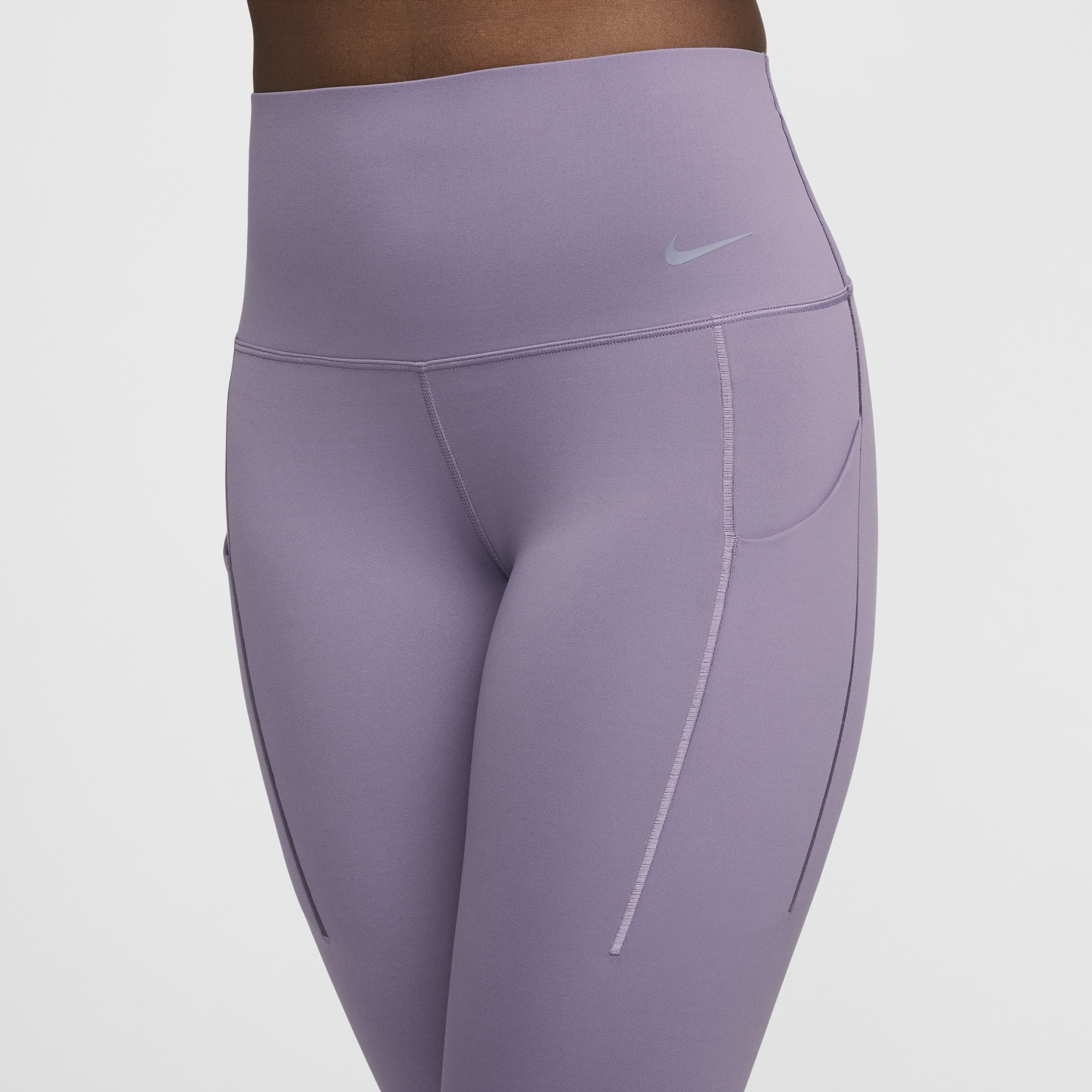 Nike Universa Lange legging met hoge taille zakken en medium ondersteuning voor dames Paars