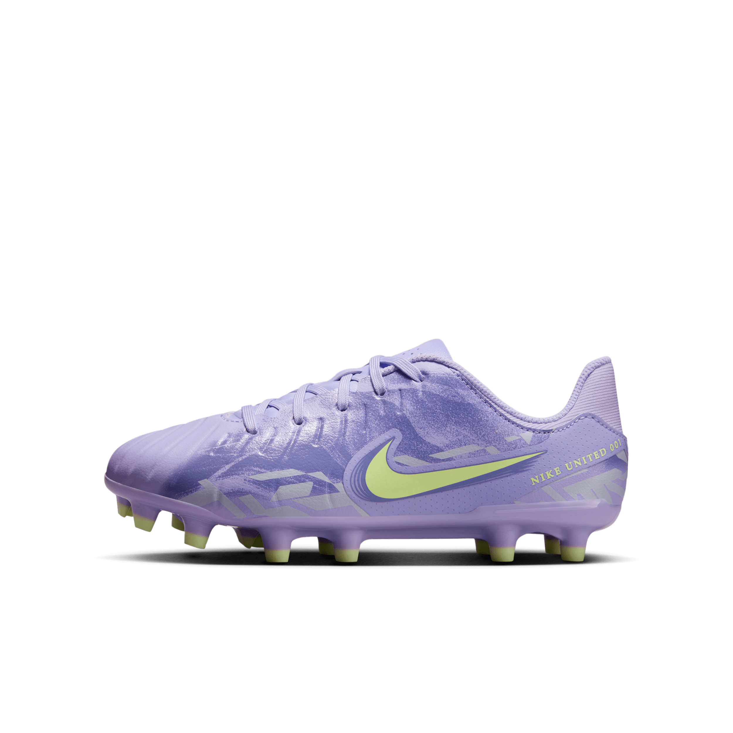 Chaussure de foot à crampons basse MG Nike United Jr. Tiempo Legend 10 Academy pour ado - Pourpre